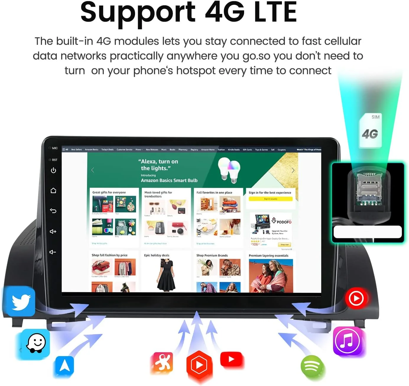 THONZER Android 12 Car Radio Stereo for Honda Accord 10th 2018-2021, 10.1