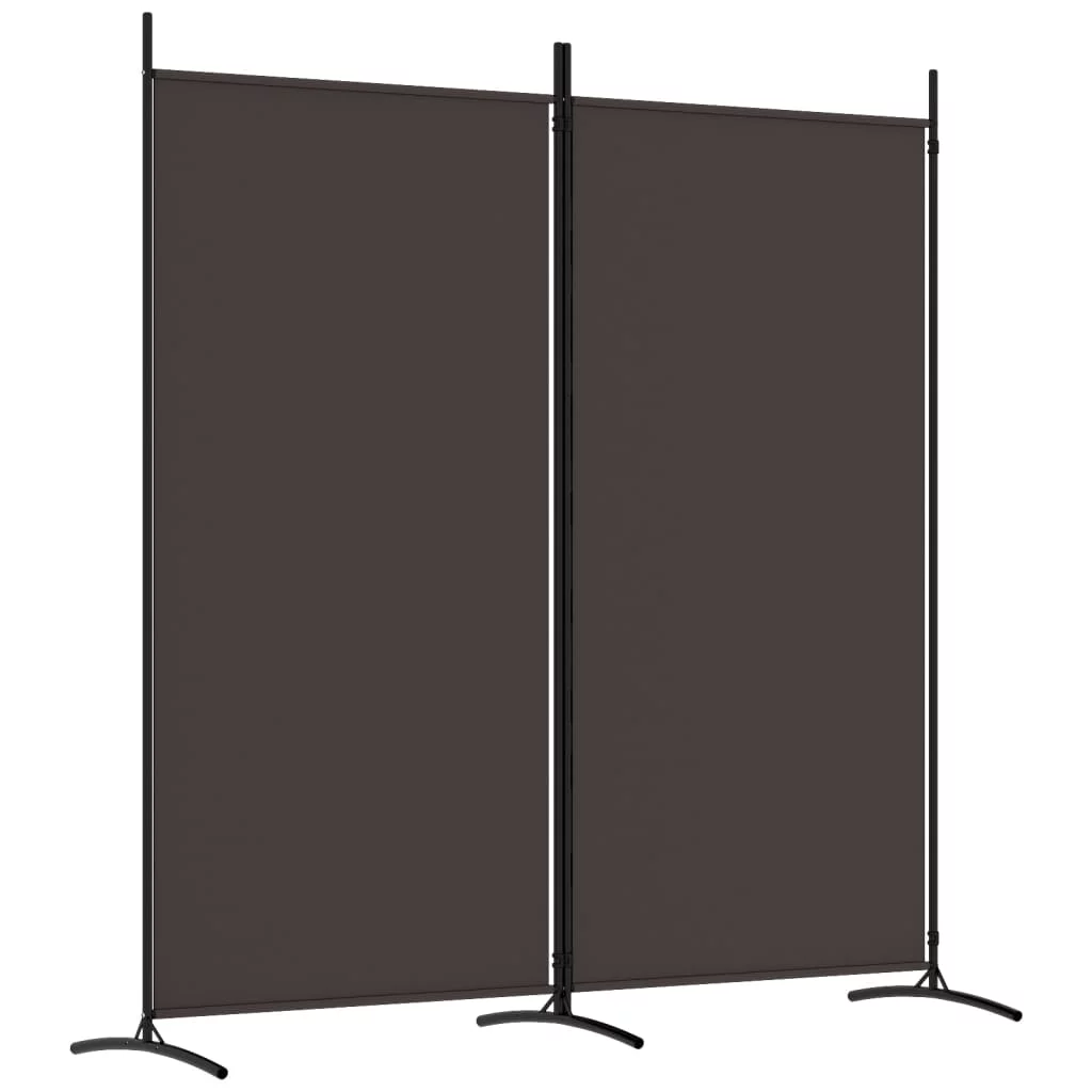 Anself 2-Panel Room Divider Brown 68.9
