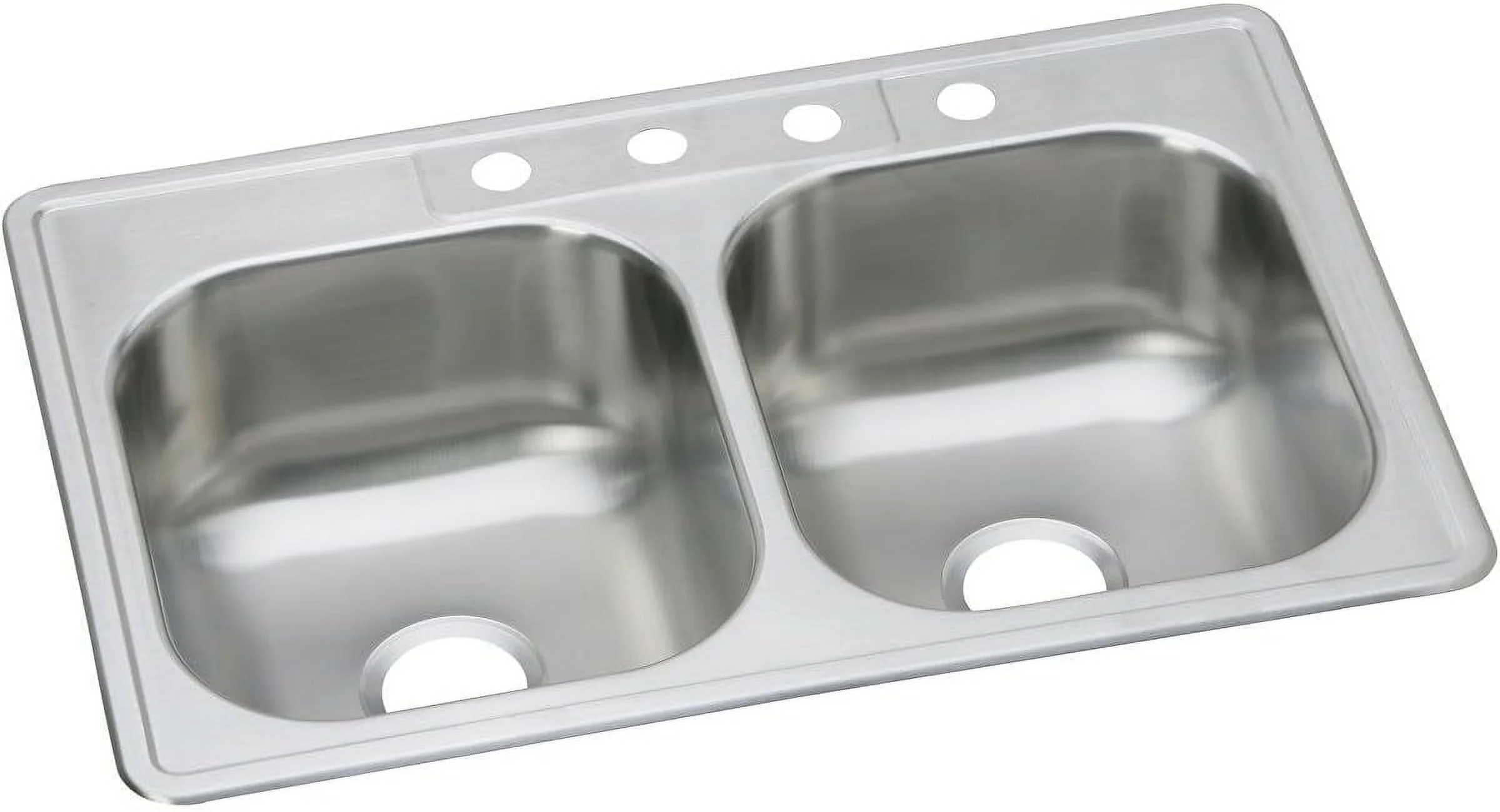 DSE233221 Dayton Equal Double Bowl Drop-In Stainless Steel Sink