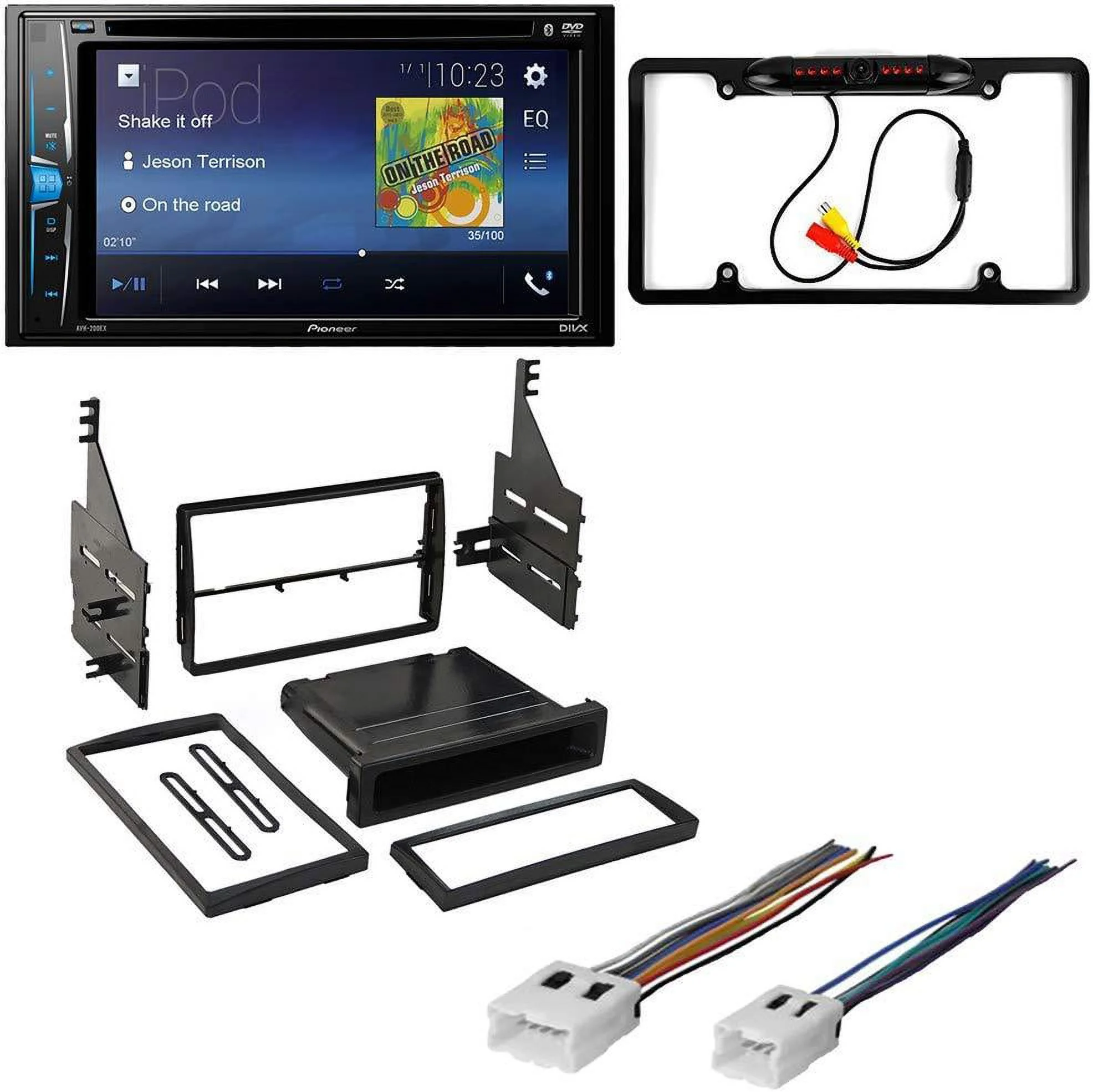 KIT477 Bundle with Pioneer Multimedia DVD Car Stereo and Installation Kit - for 2005-2006 Nissan Altima /Bluetooth Touchscreen Radio - Backup Camera, Double Din Mounting Kit