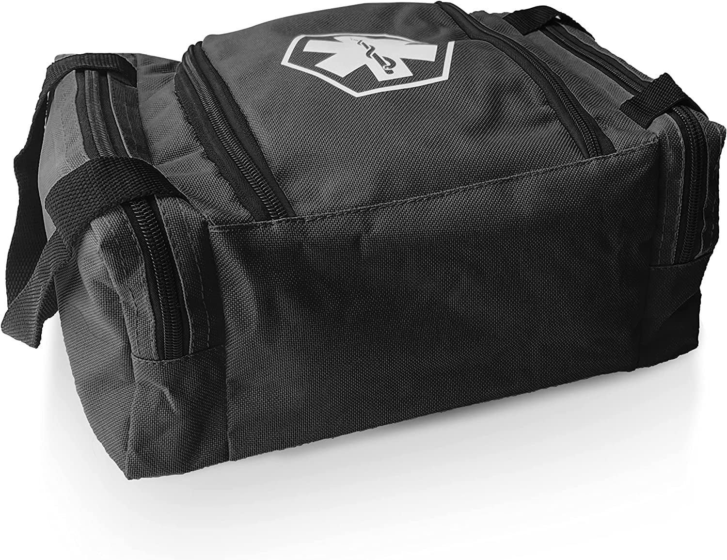 First Aid Responder EMS Emergency Medical Trauma Bag EMT, Fire Fighter, Police Officer, Paramedics, Nurse (Black)