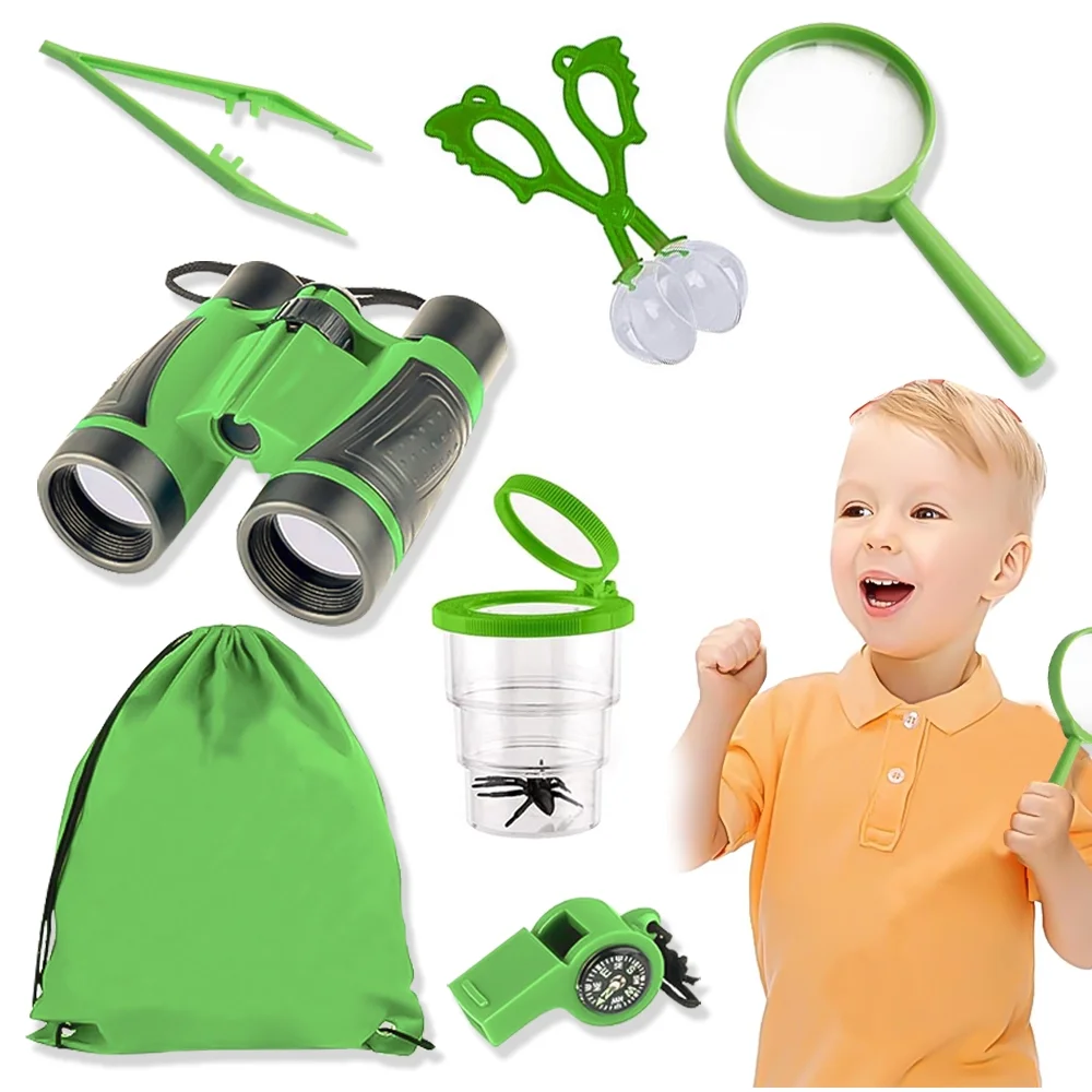 Style-Carry Kids Explorer Kit-Bug Catcher Kit, Outdoor Educational Toys Gift for Boys Girls 3-6-12 Year Old, Outdoor Explorer Kit with Binoculars for Backyard Exploration