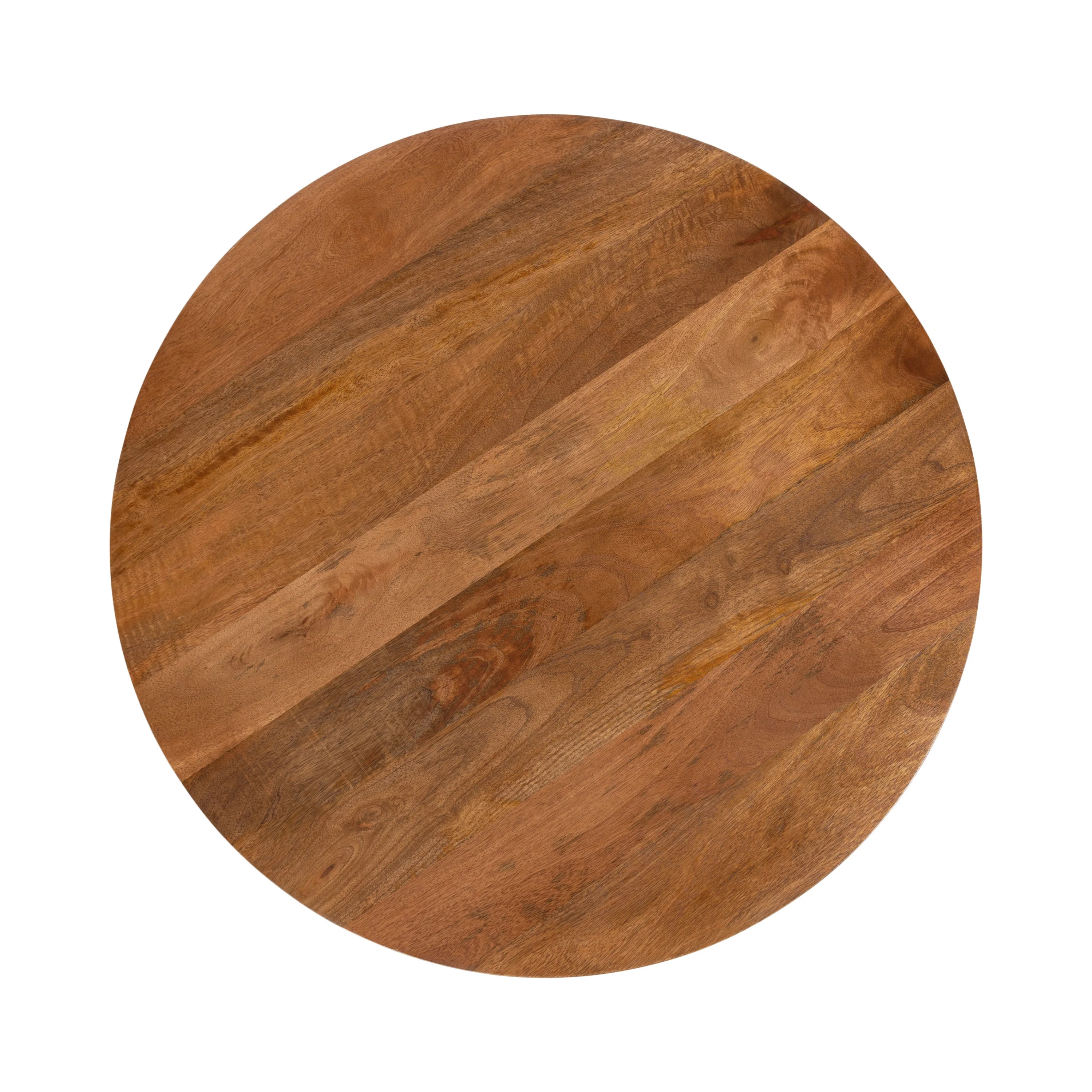 Kate and Laurel Kershaw Mid-Century Modern Round Coffee Table, 30 x 30 x 19, Walnut Brown, Transitional Circle Living Room Table with Solid Mango Wood Construction and Tapered Hairpin Legs