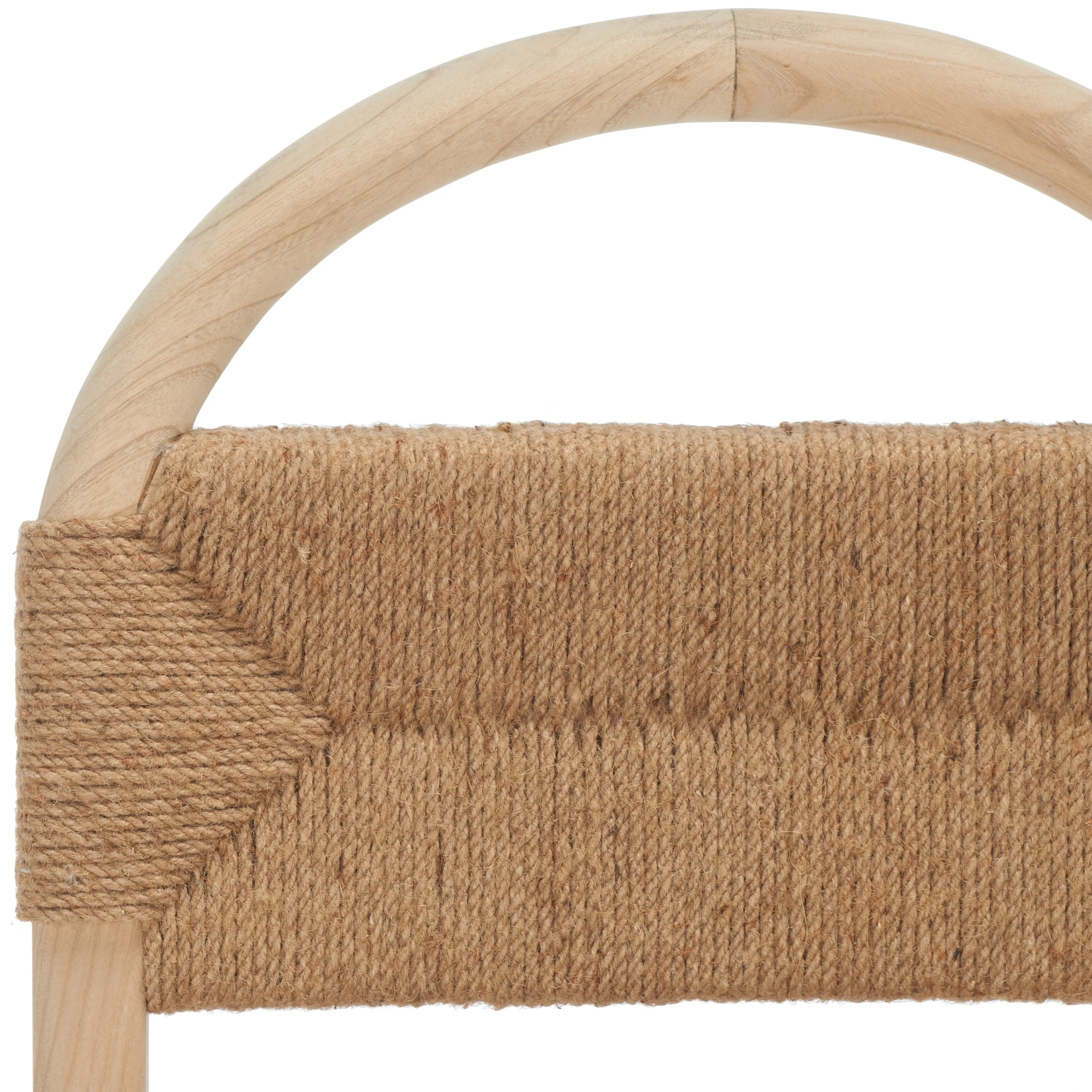 SAFAVIEH Ottilie Dining Chair, Natural Sungkai/Natural Jute Rope (19.5 in. W x 18.7 in. D x 36.6 in. H)