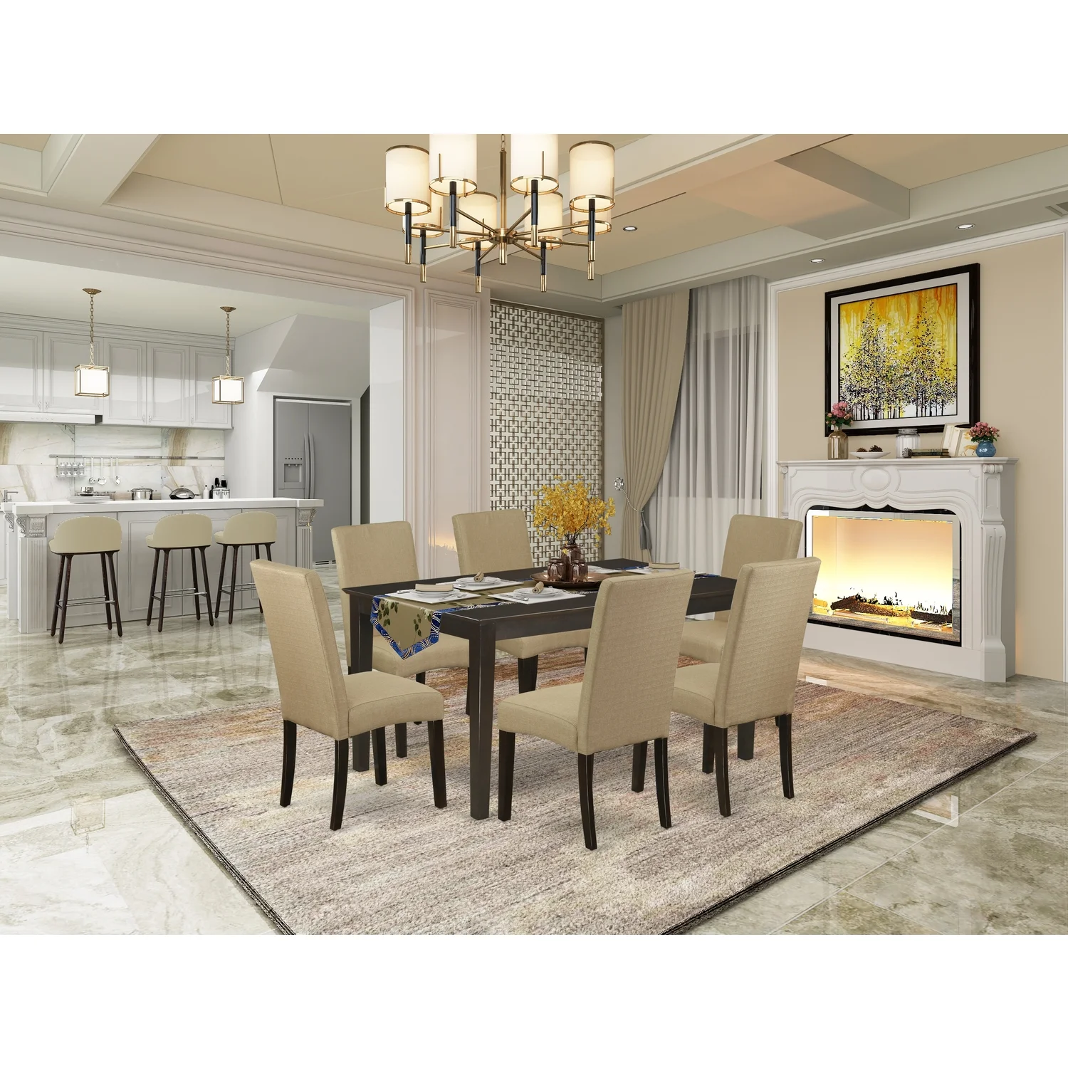 HomeStock Tuscan Temptations 7Pc Rectangle 60