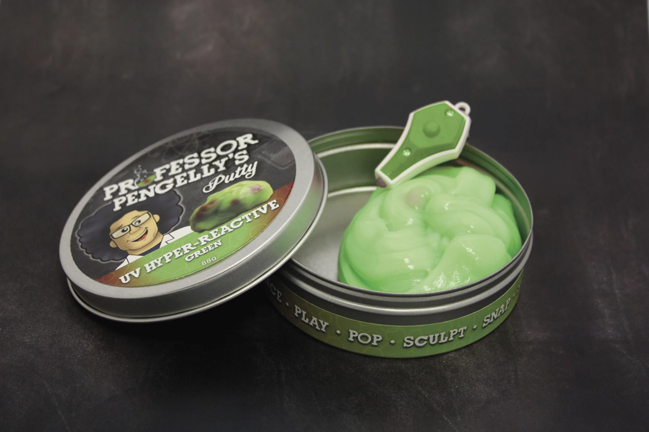 Professor Pengelly's Putty - UV Hyper-Reactive Green Putty