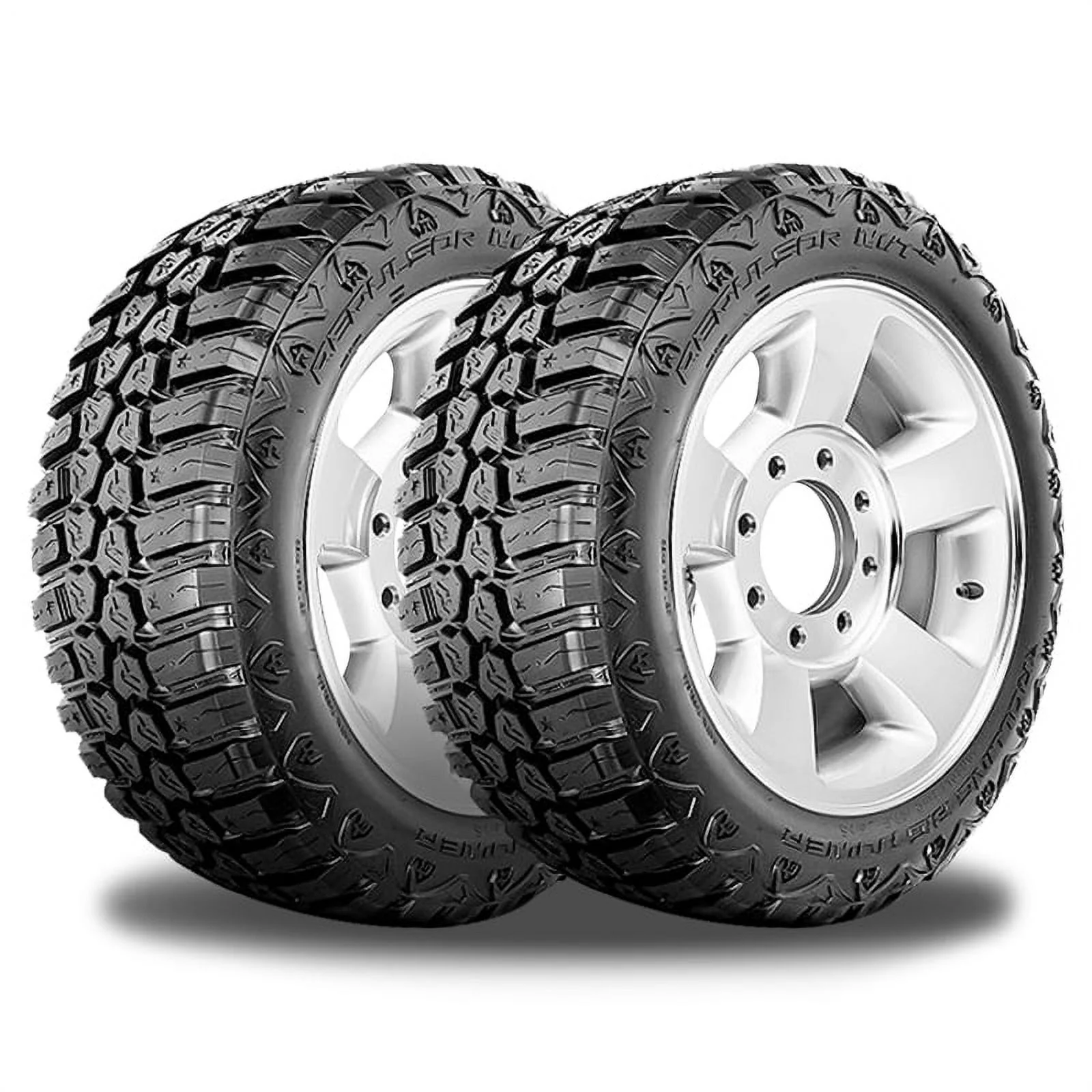 Pair of 2 RBP Repulsor M/T RX 265/70R17 121/118Q 10-Ply/E Mud Tires, Truck/SUV, Off Road RBPST1770010 / 265/70/17 / 2657017 Fits: 2017 Chevrolet Silverado 1500 WT, 2014-15 Chevrolet Silverado 1500 WT