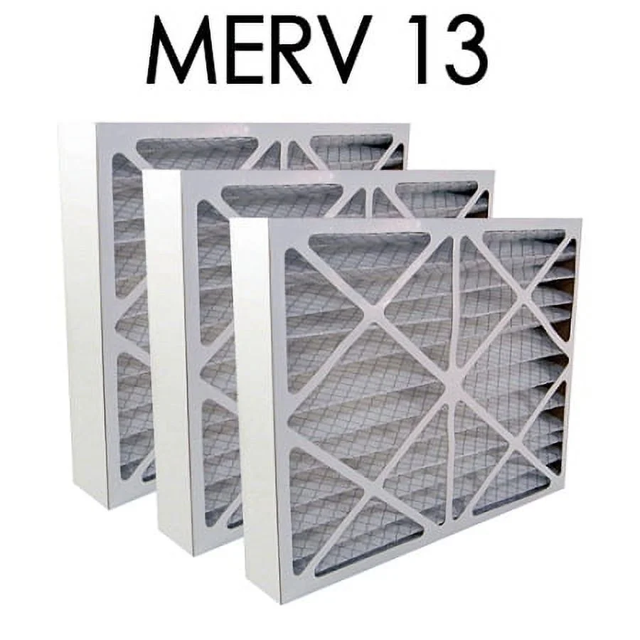 12x24x4 MERV 13 Pleated Air Filter 3PK | 11.375x23.375x3.625 - Actual Size