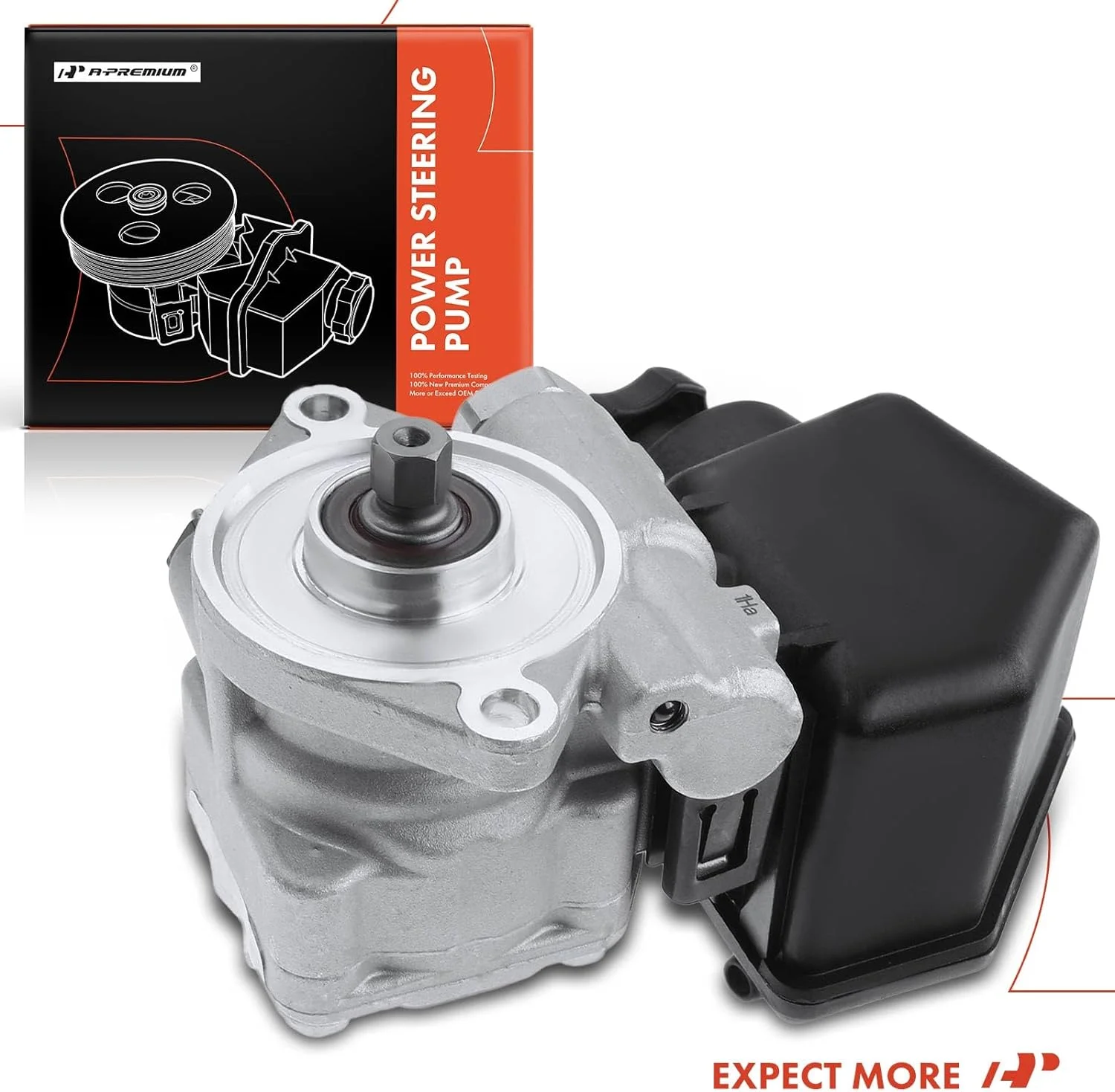 A-Premium Power Steering Pump, with Reservoir, Compatible with Cadillac BLS 2007-2008, Saab 9-3 2003-2011, 9-3X 2010, 2.0L 2.8L, Replace # 21-5392, 12782949