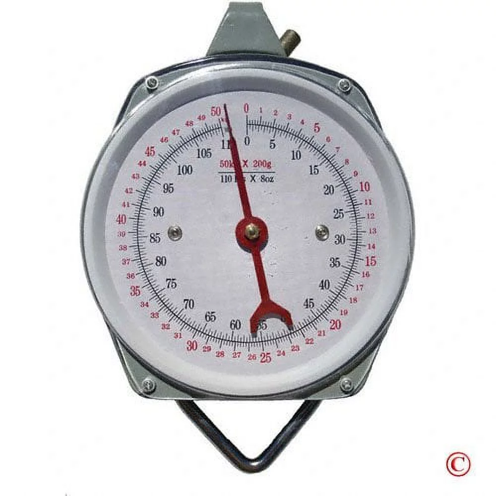 1 X 110 lb. Hanging Spring Kitchen Dial Scale by Pit Bull