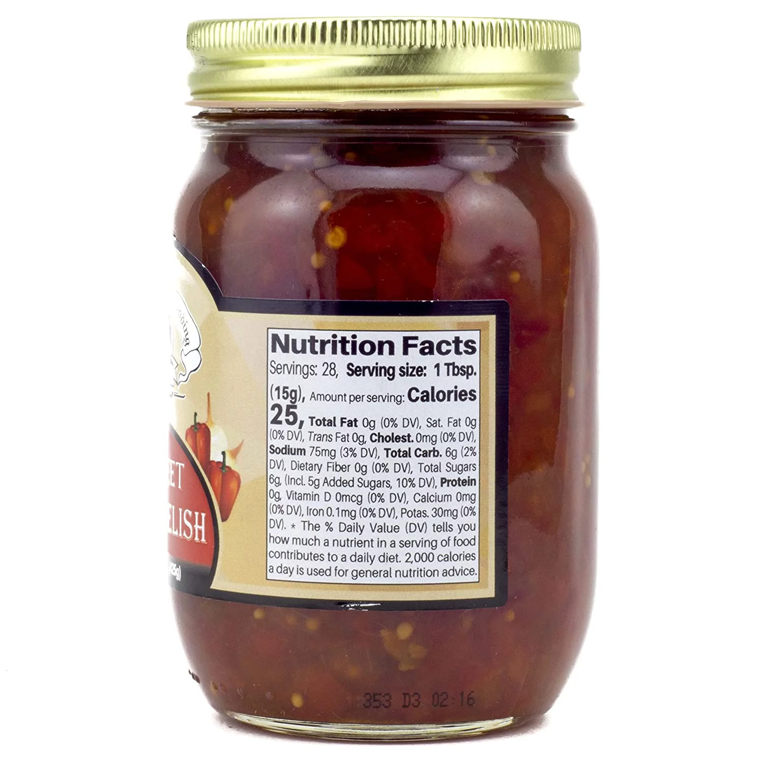 Amish Wedding Foods Sweet Pepper Relish, 2-Pack 15 oz. Jars