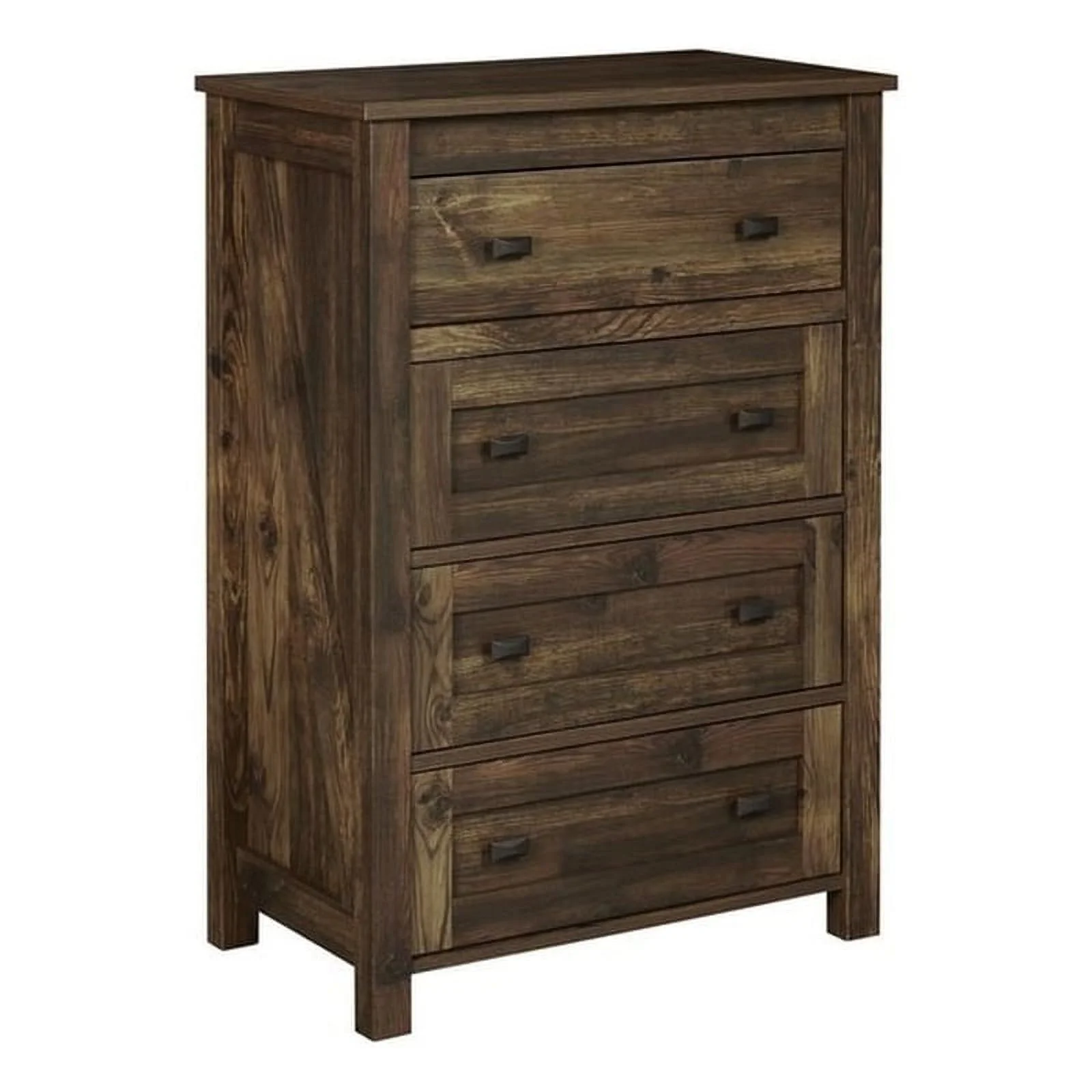 Home Square 2 Piece Bedroom Set with 4 Drawer Dresser and Nightstand in Rustic