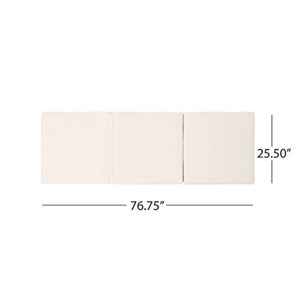 Christopher Knight Home Jamaica Outdoor Water Resistant Foam Chaise Lounge Cushion, Cream, 1 Count (Pack of 1)