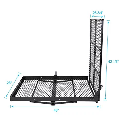 Folding Wheelchair Scooter Carrier Rack 250KG Medical Rack Ramp Hitch Mount