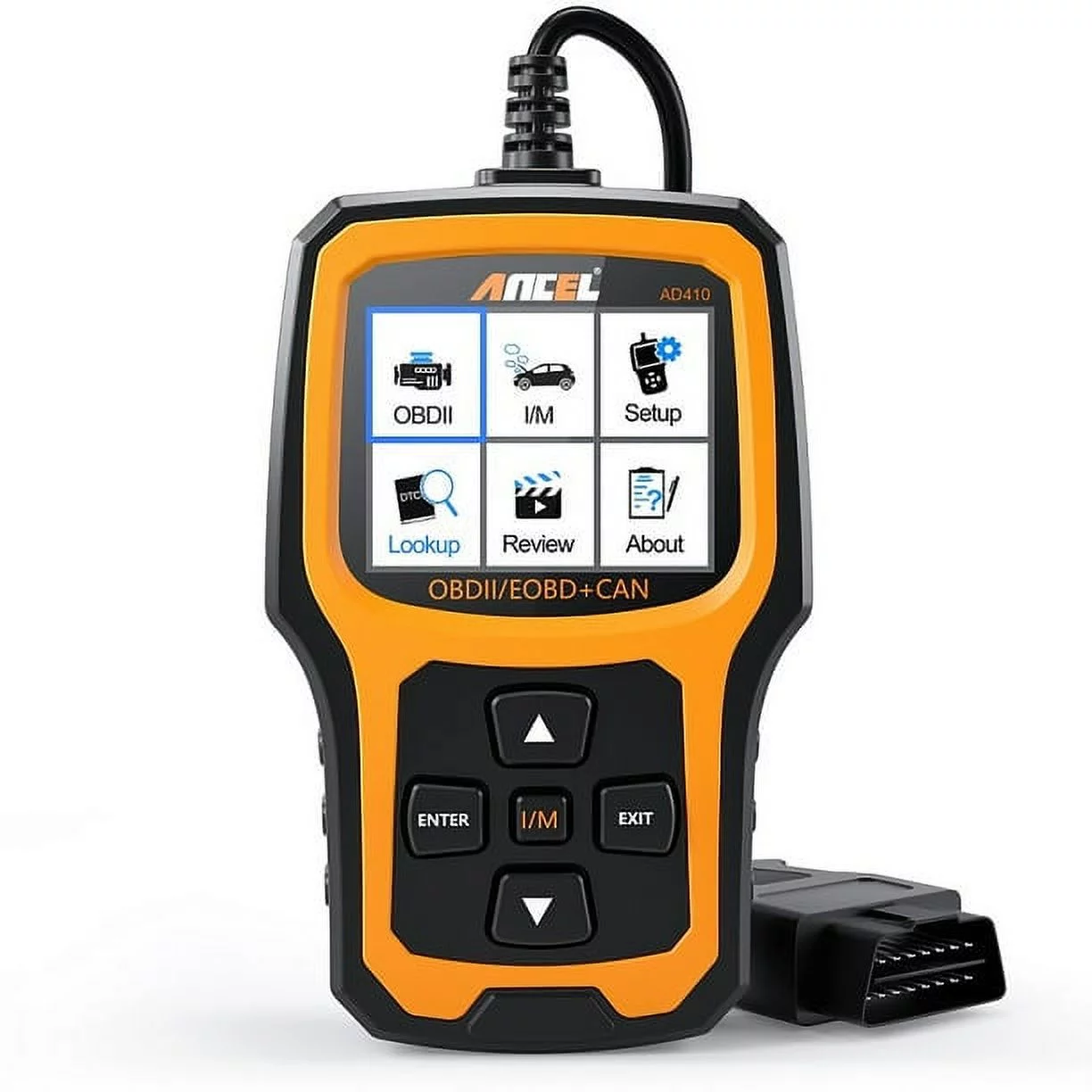 ANCEL  AD410 Enhanced OBD2 Scanner Check Engine Light Code Reader OBD2 Automotive Detector Vehicle Analyzer Automotive Diagnostic Scan Tool EOBD OBD2 CAN Scanner Full OBD2 Modes Live Data Turn off MIL