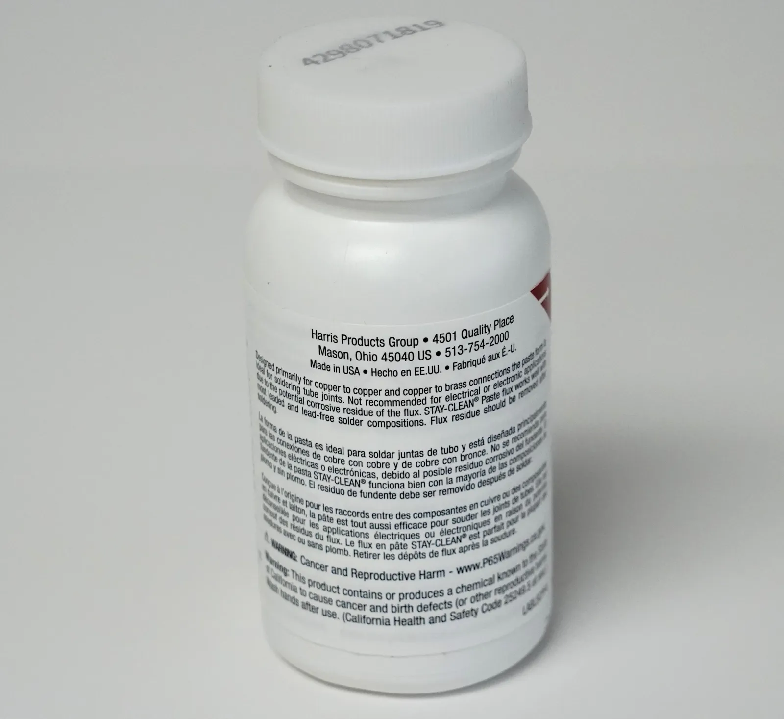 Harris SCPF4 Stay-Clean Paste Soldering Flux 4 oz Bottle 40027