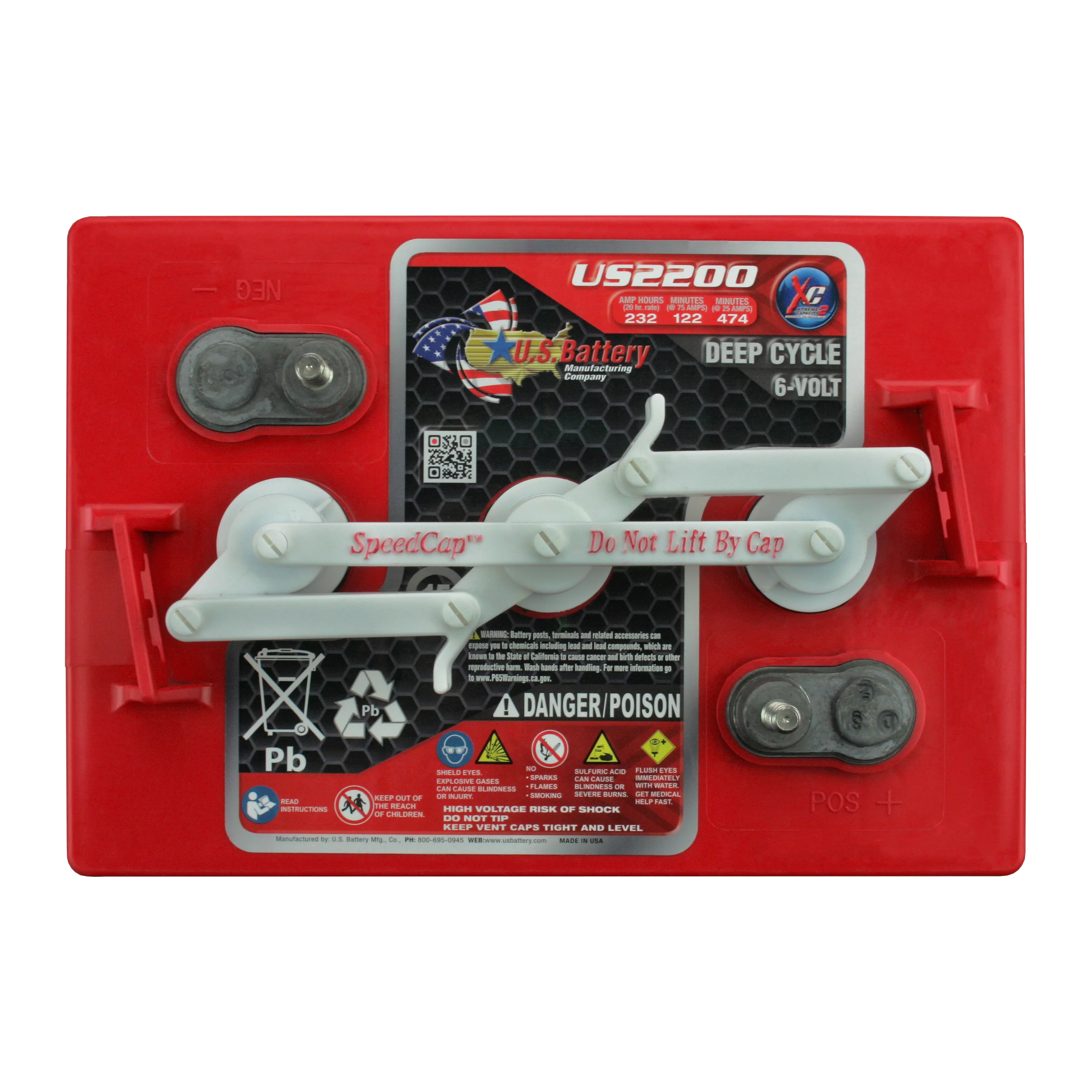 US2200XC Replaces T-105 6V Volt Deep Cycle Golf Cart, Solar, Marine, RV and Industrial Use Batteries - 8 Pack