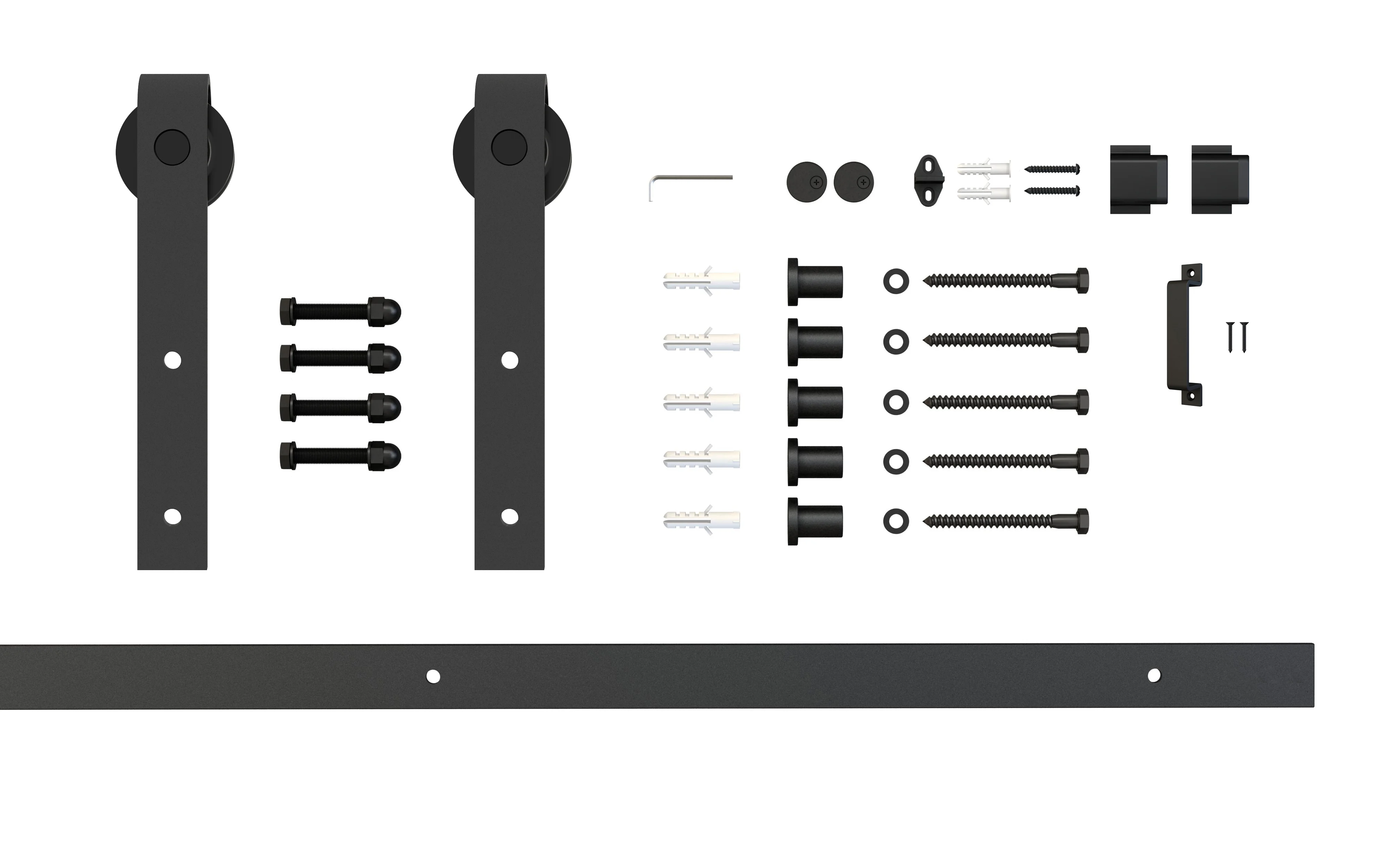 ANZZI 1 Patio Wood Barn Doors - Durable, Sleek Design, Easy Installation - White Barn Door with Hardware Kit Included - Perfect for Indoor & Outdoor Use - White (36x84’’)