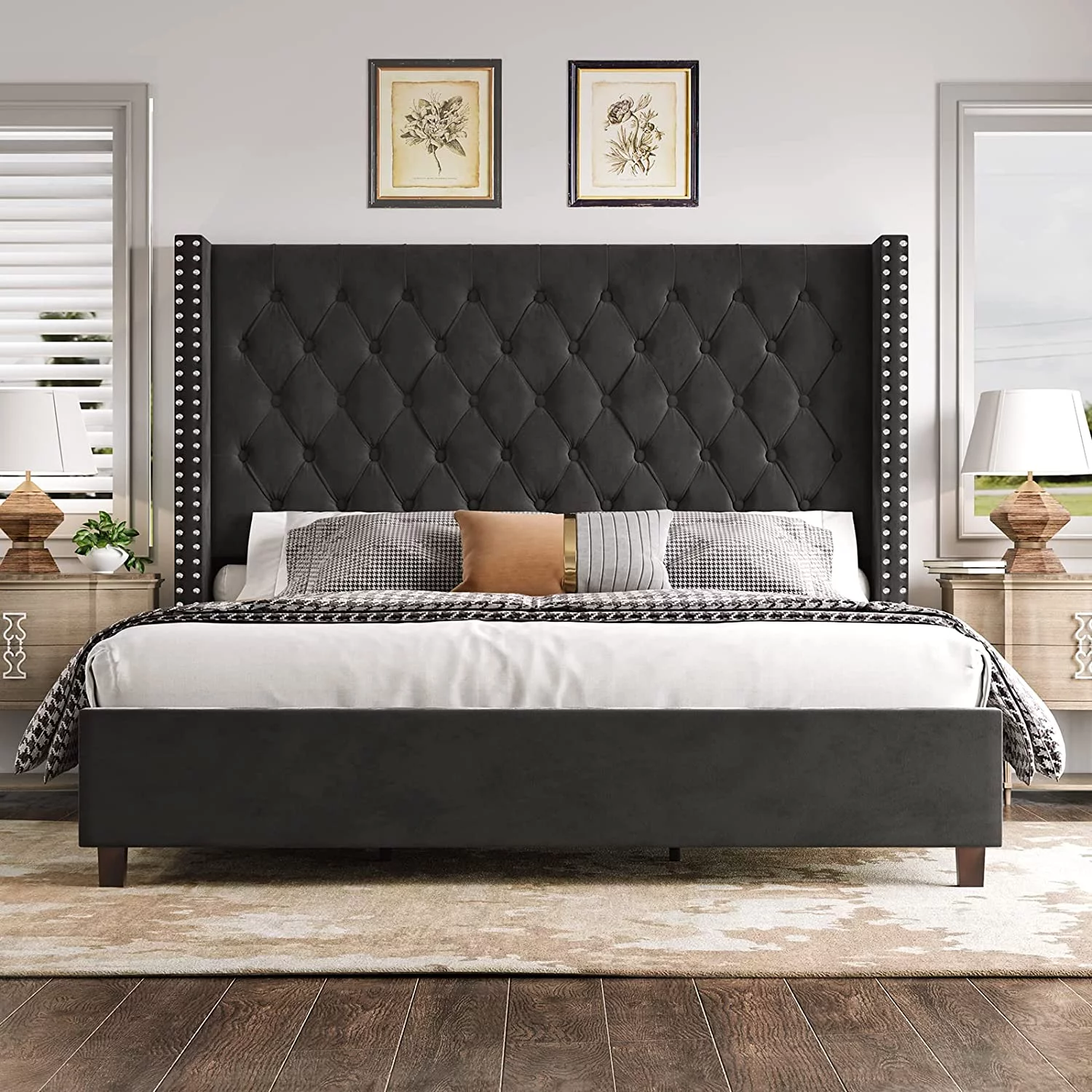 PaPaJet King Platform Bed Frame 61.4