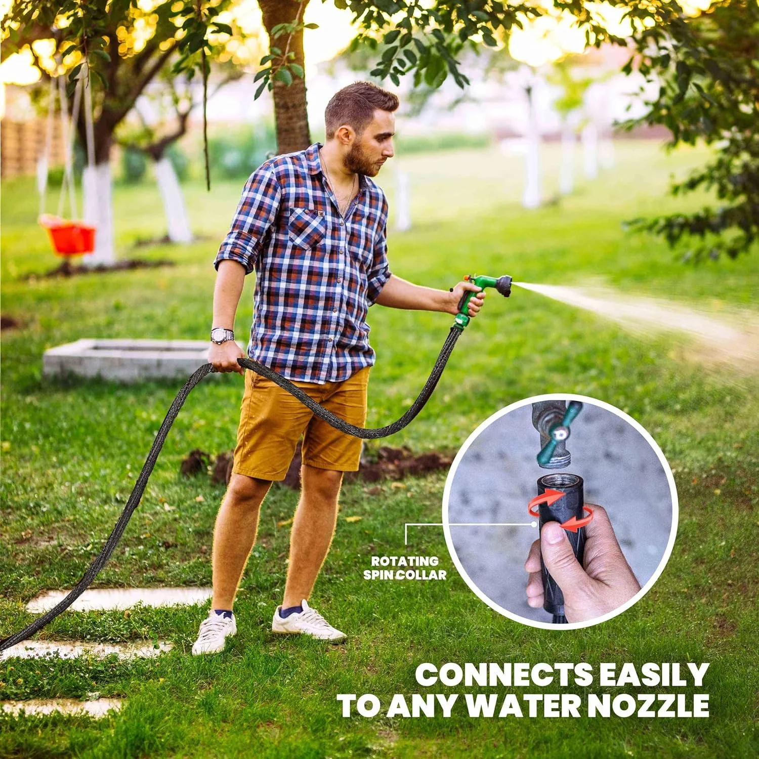 Hydrosteel Garden Hose Heavy Duty Steel Hose Triple Layered Water Hose 25ft