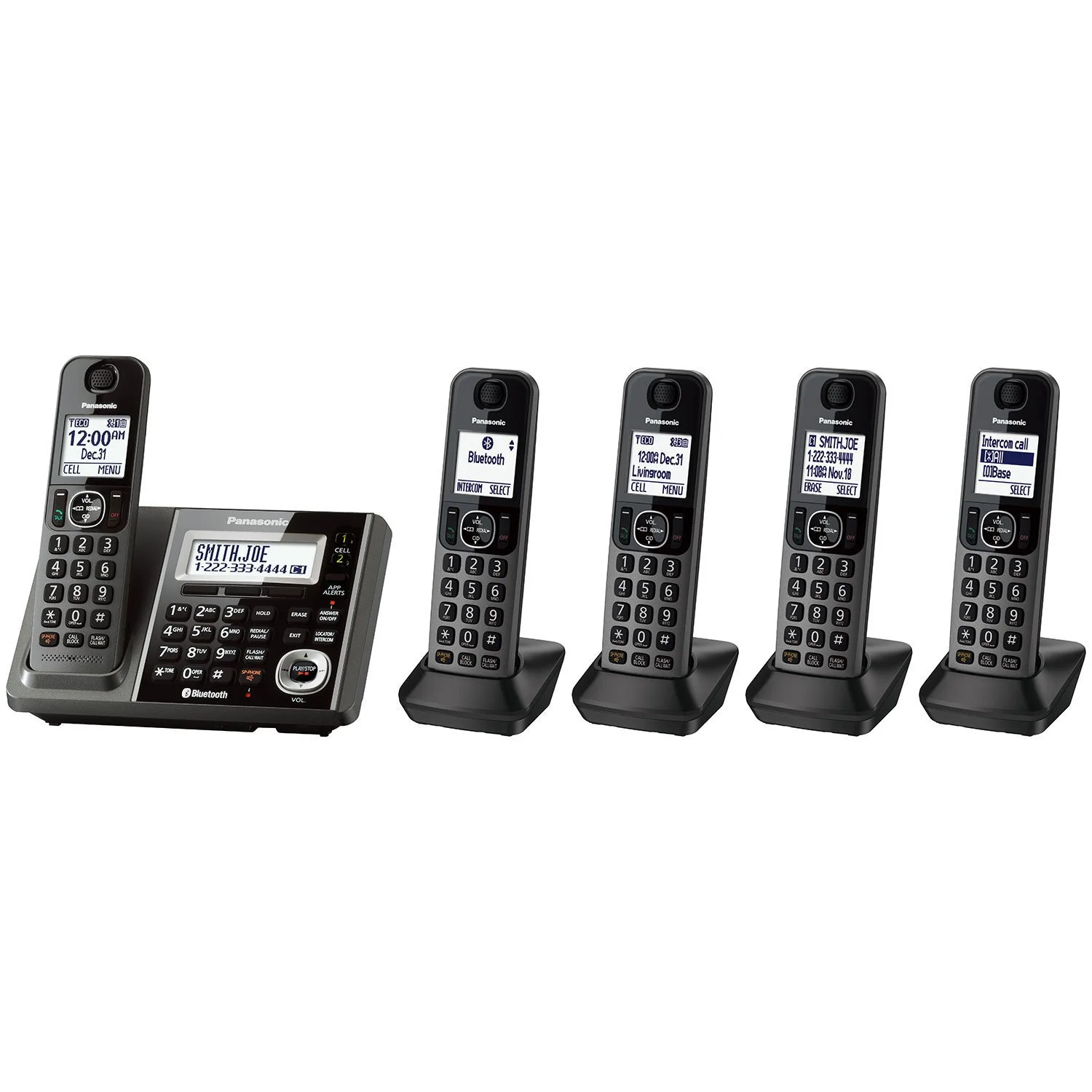 Panasonic 5 Handset Link2Cell Cordless Phone