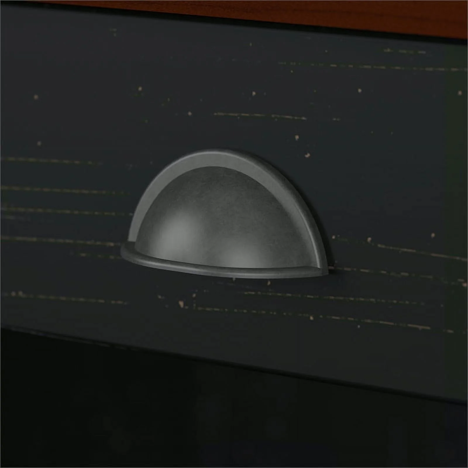 Home Square 2 Drawer Wood Filing Cabinet Set in Antique Black (Set of 2)