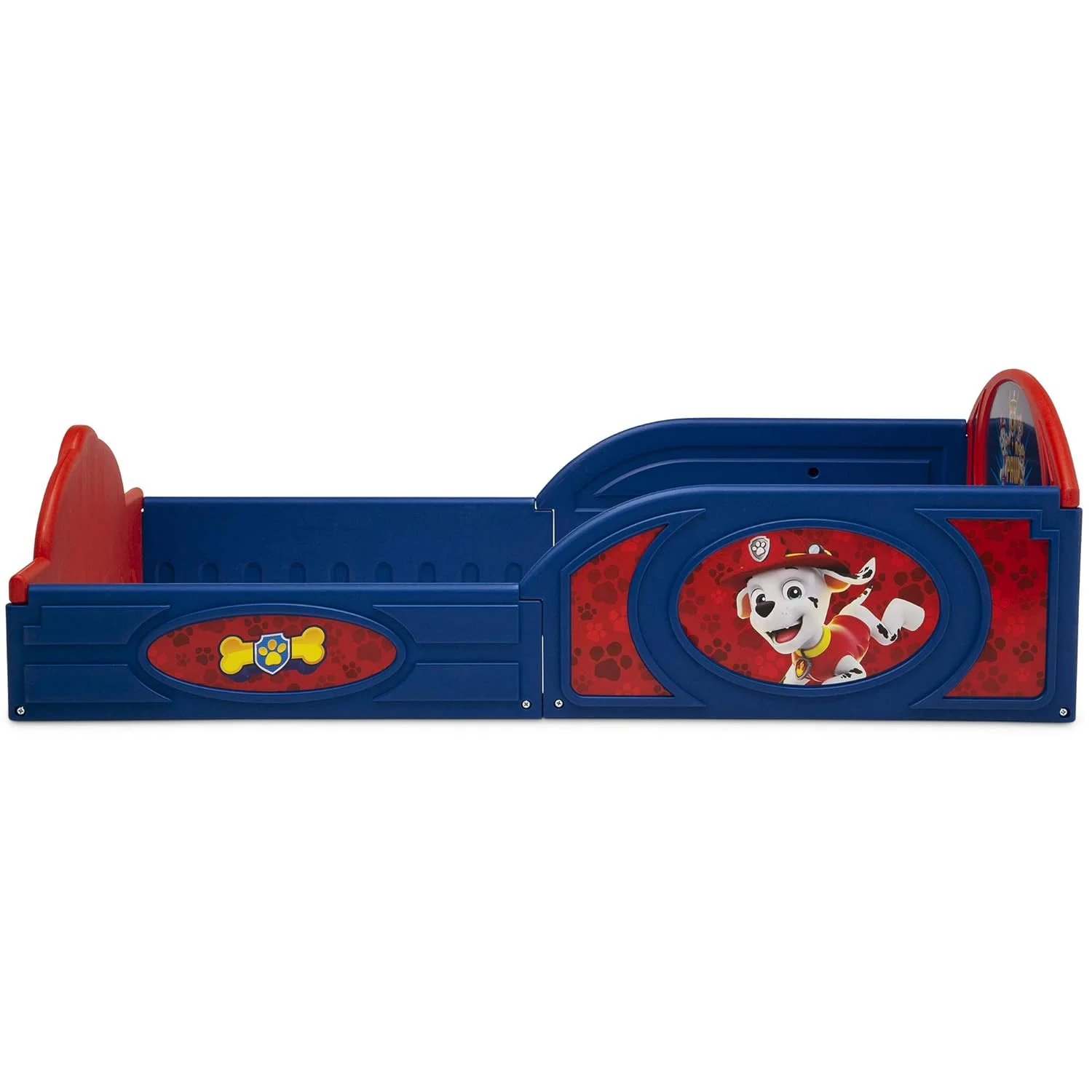 Delta Children Nick Jr. PAW Patrol Plastic Sleep and Play Toddler Bed with Attached Guardrails