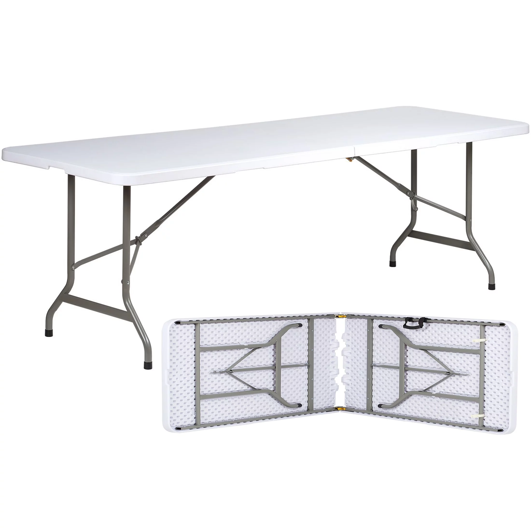 SUGIFT 8ft Plastic Folding Table, White