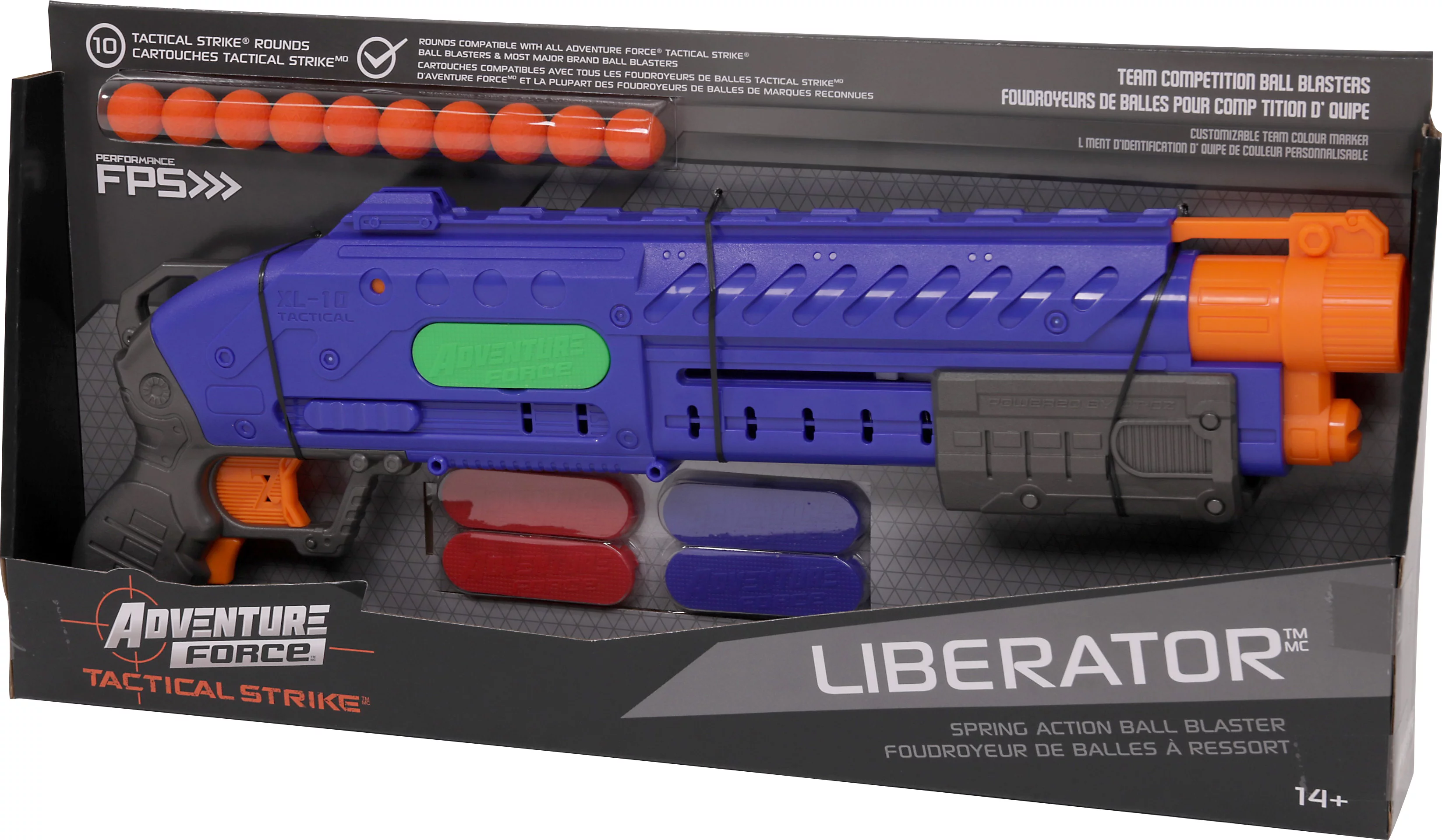 Adventure Force Tactical Strike Liberator Spring-Powered Ball Blaster - Compatible with Nerf Rival