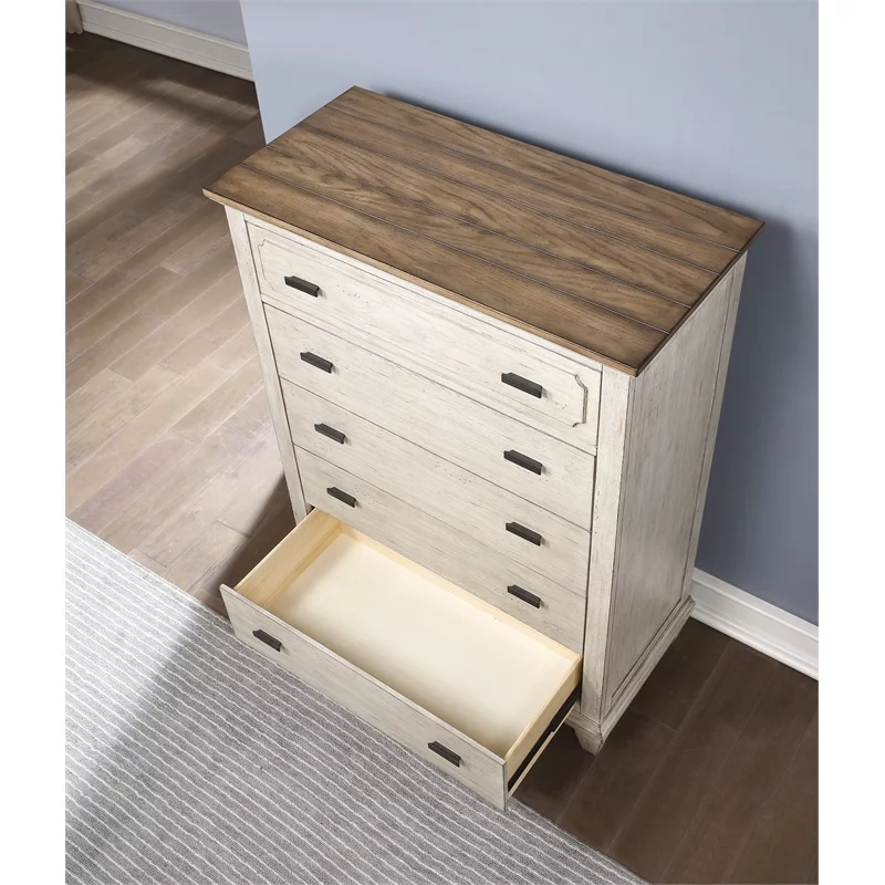 Home Square 3-Piece Set with Drawer Chest & 2 Nightstands with Three Drawers