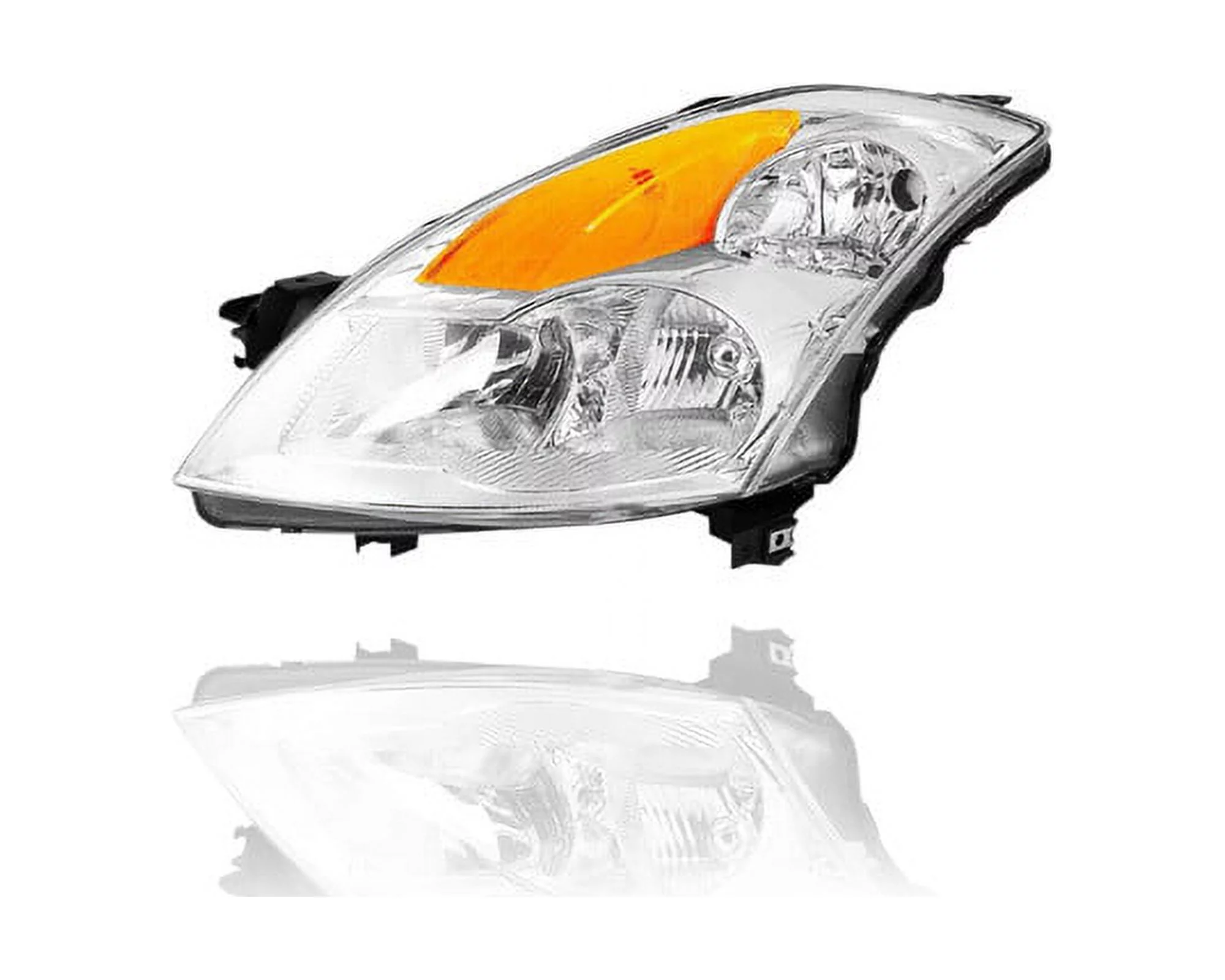 Headlight Assembly - Compatible/Replacement for '07-09 Nissan Altima/Hybrid Sedan Base/S/SE - Halogen With Chrome Bezel - Left Hand - Driver - 26060JA00B