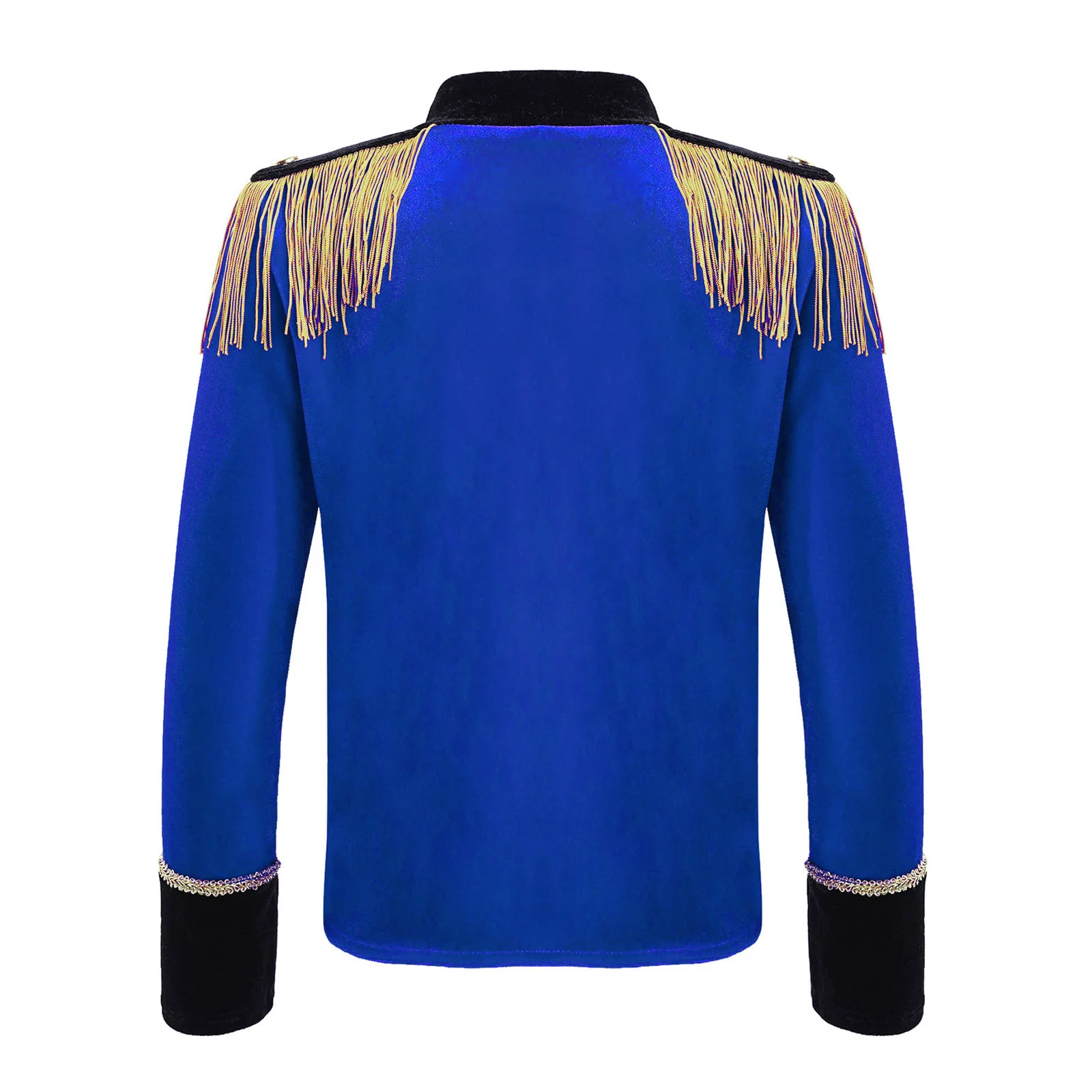 YONGHS Kids Girls Boys Circus Ringmaster Costumes Long Sleeves Tassel Jacket Top 4-16