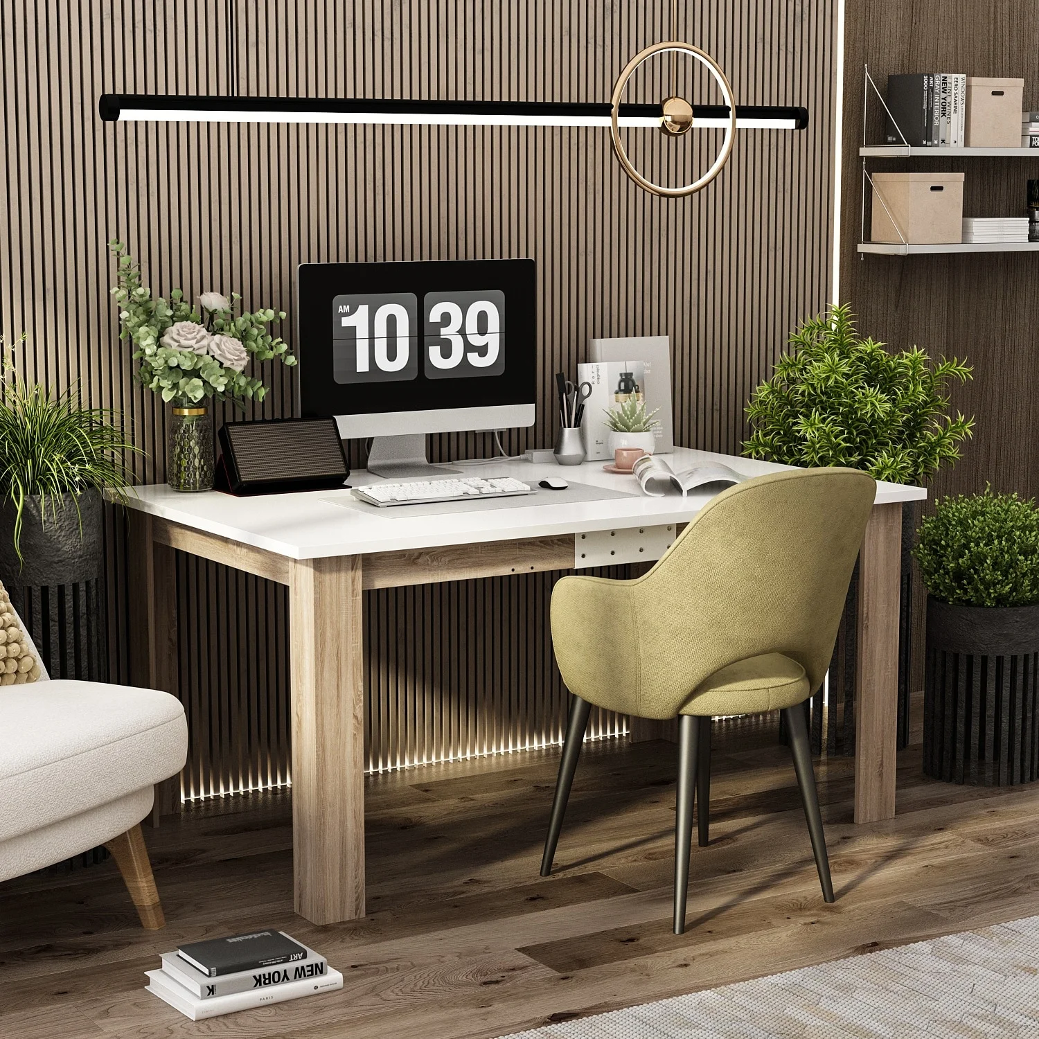 Modern Dining Table 4-6 People Kitchen Dining Room Table Extendable