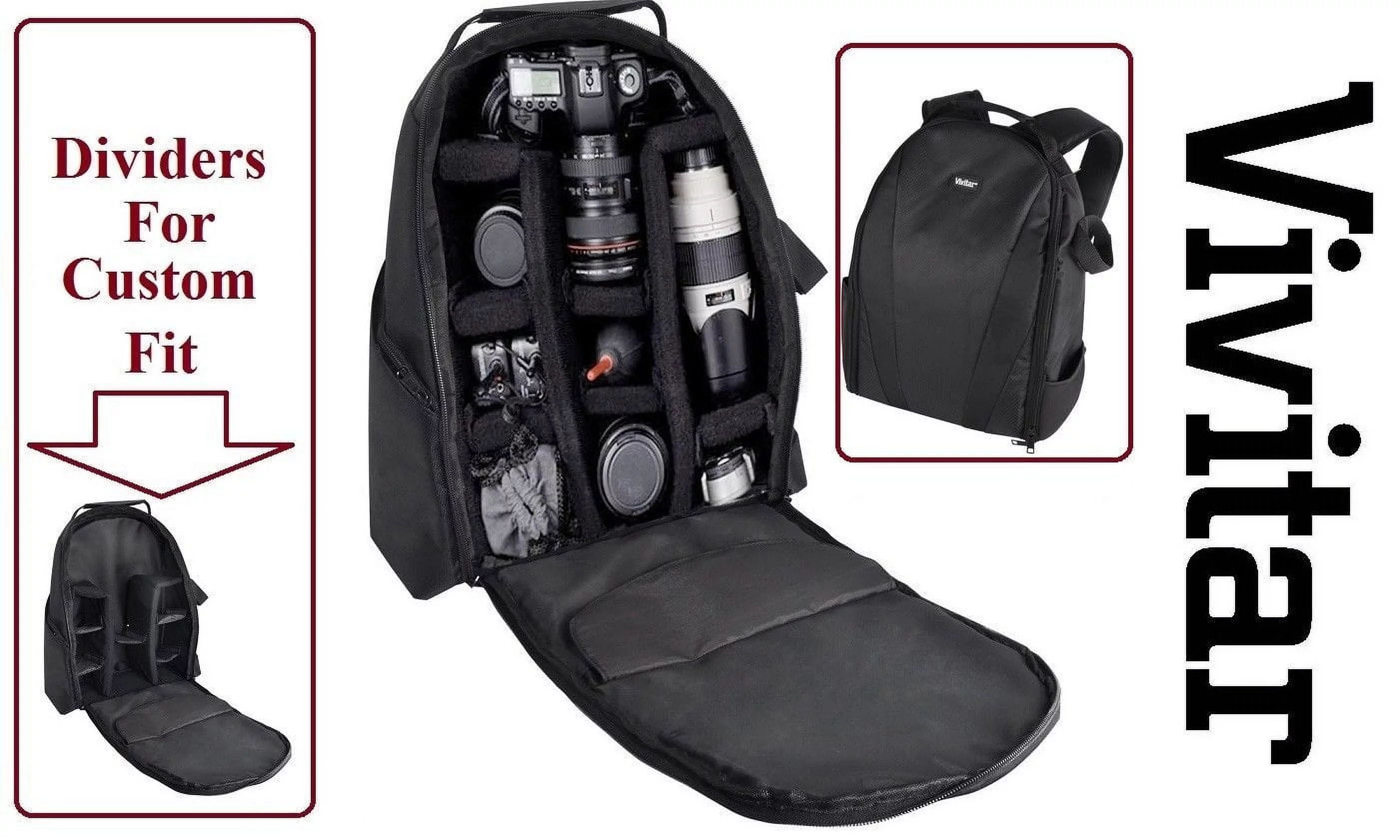 Deluxe Vivitar Backpack Case Camera Bag For Canon SX730 SX620