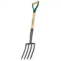 Landscapers Select 34619 Spading Fork 4 Tine Wood Handle