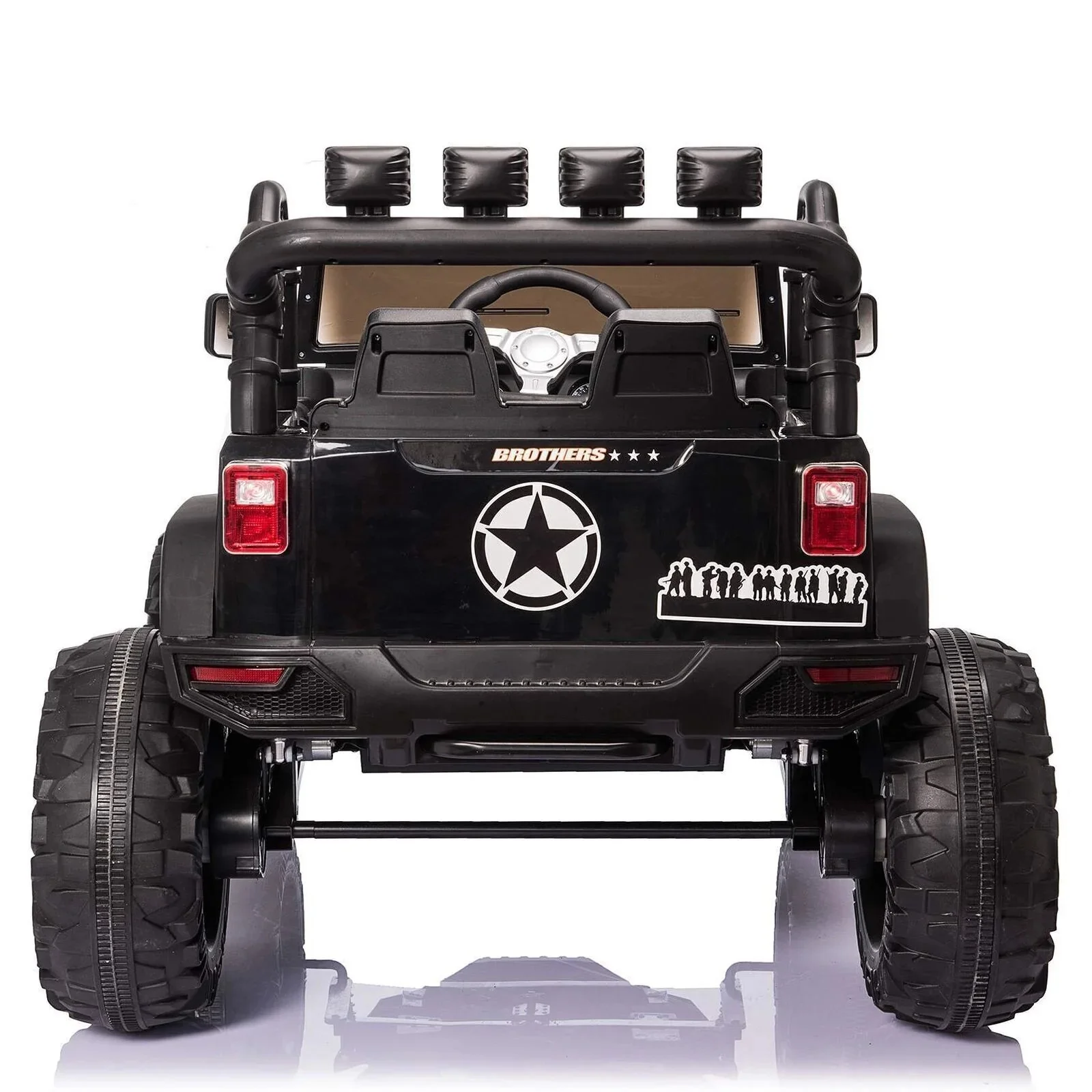 2-Seater Kids Ride on Truck with 3 Speeds, LED Light, Remote Control, and 24V 9AH Battery
