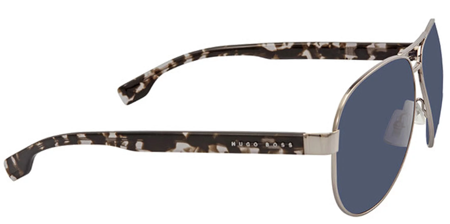 Hugo Boss Men's Ruthenium Blue Pilot Sunglasses