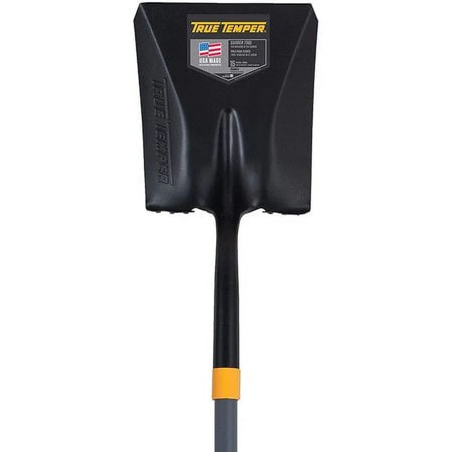 True Temper 2585500 Square Point Shovel, 47 In. Reinforced Fiberglass Handle, Cushion Grip - Quantity 6