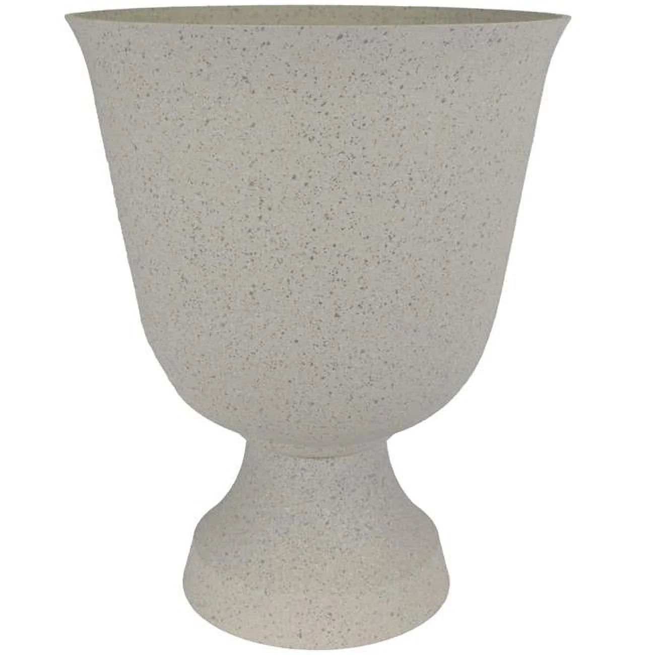 HC 111604 16 in. Premium Faux Stone Urn Planter, White - Pack of 6
