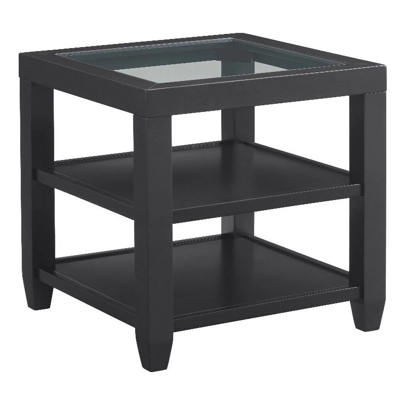 Home Square 3 Piece Set with Coffee Table and 2 End Tables in Black