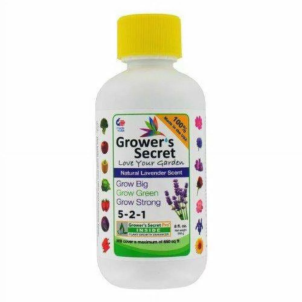 Grower's Secret Grow Big 5-2-1 Concentrate Natural Lavender Scent Organic Gardening Plant Food