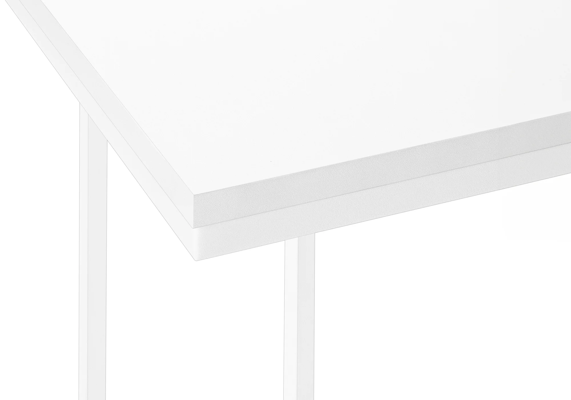Monarch C-shaped Accent Table in Metal White