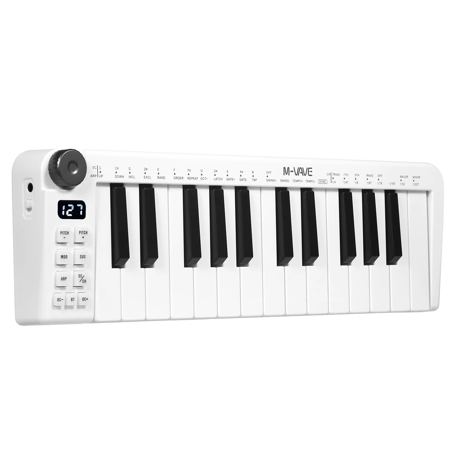 M,VAVE SMK,25mini MIDI Keyboard  Portable USB Keyboard MIDI Controller with 25 Velocity Sensitive Keys for Recording Studio