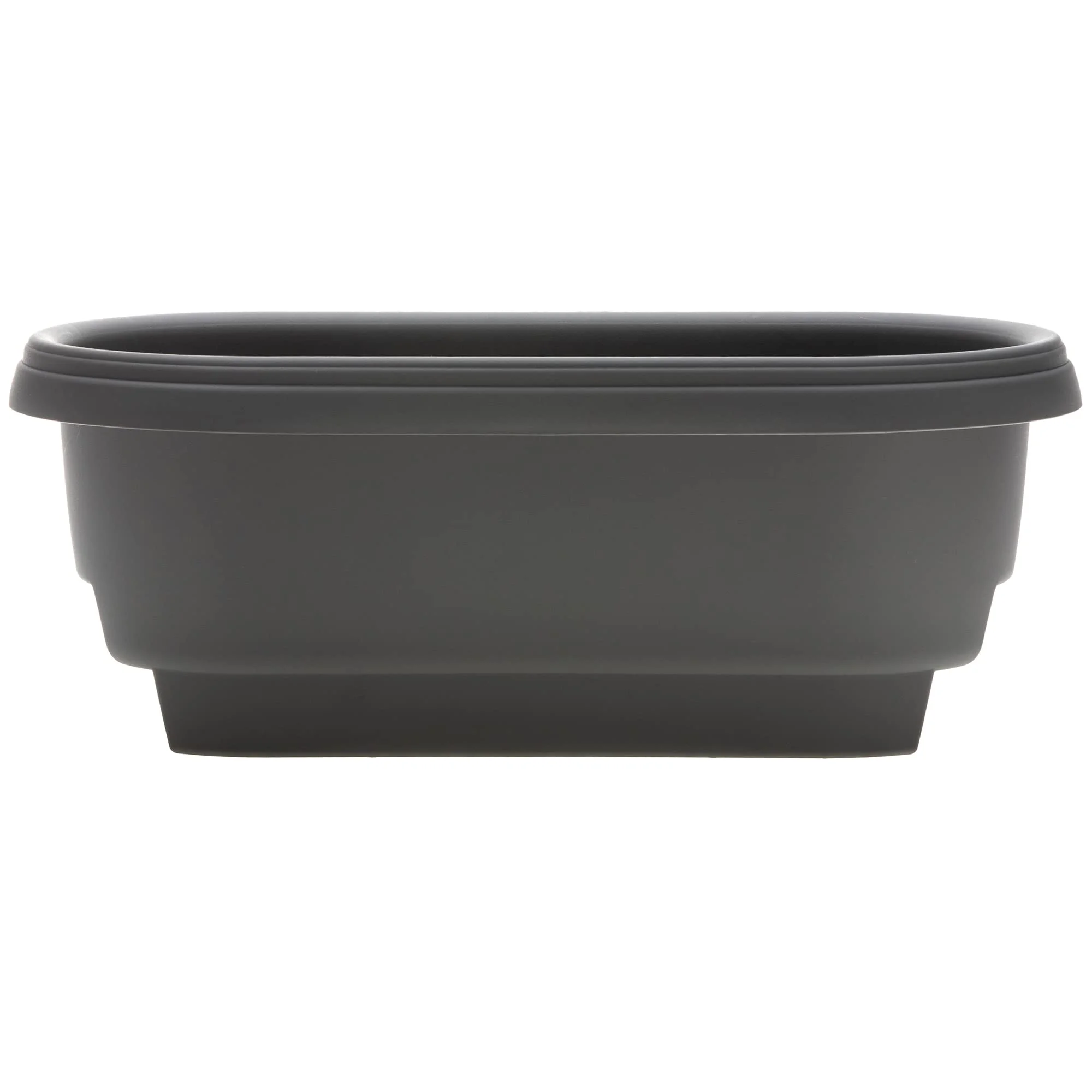 Bloem Modica Deck Rail Round 4 Gallon Capacity Durable Resin Planter: 24
