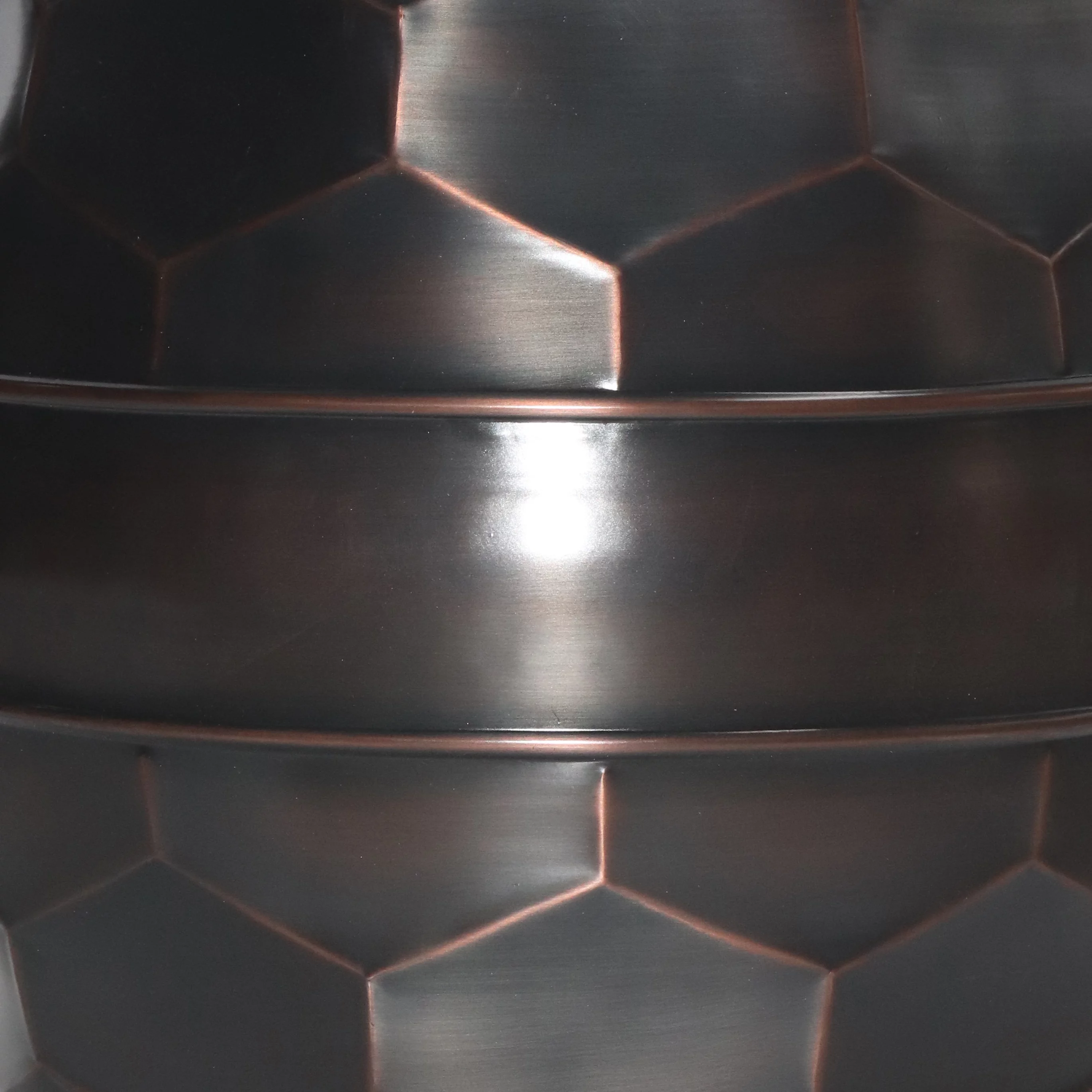 Simpli Home Reeva Side Table in Antique Copper