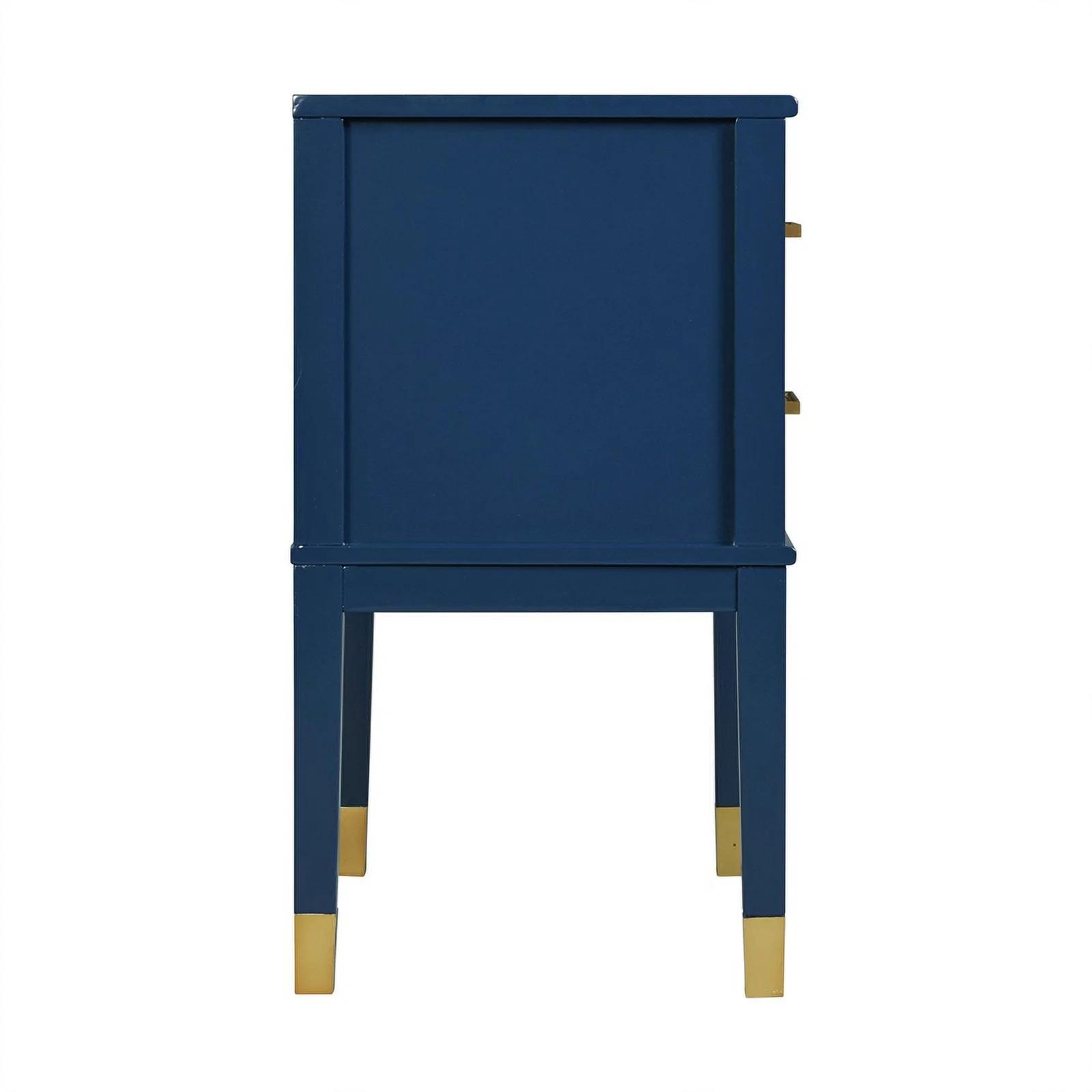 Pemberly Row Traditional Rectangular Side Table in Navy Finish