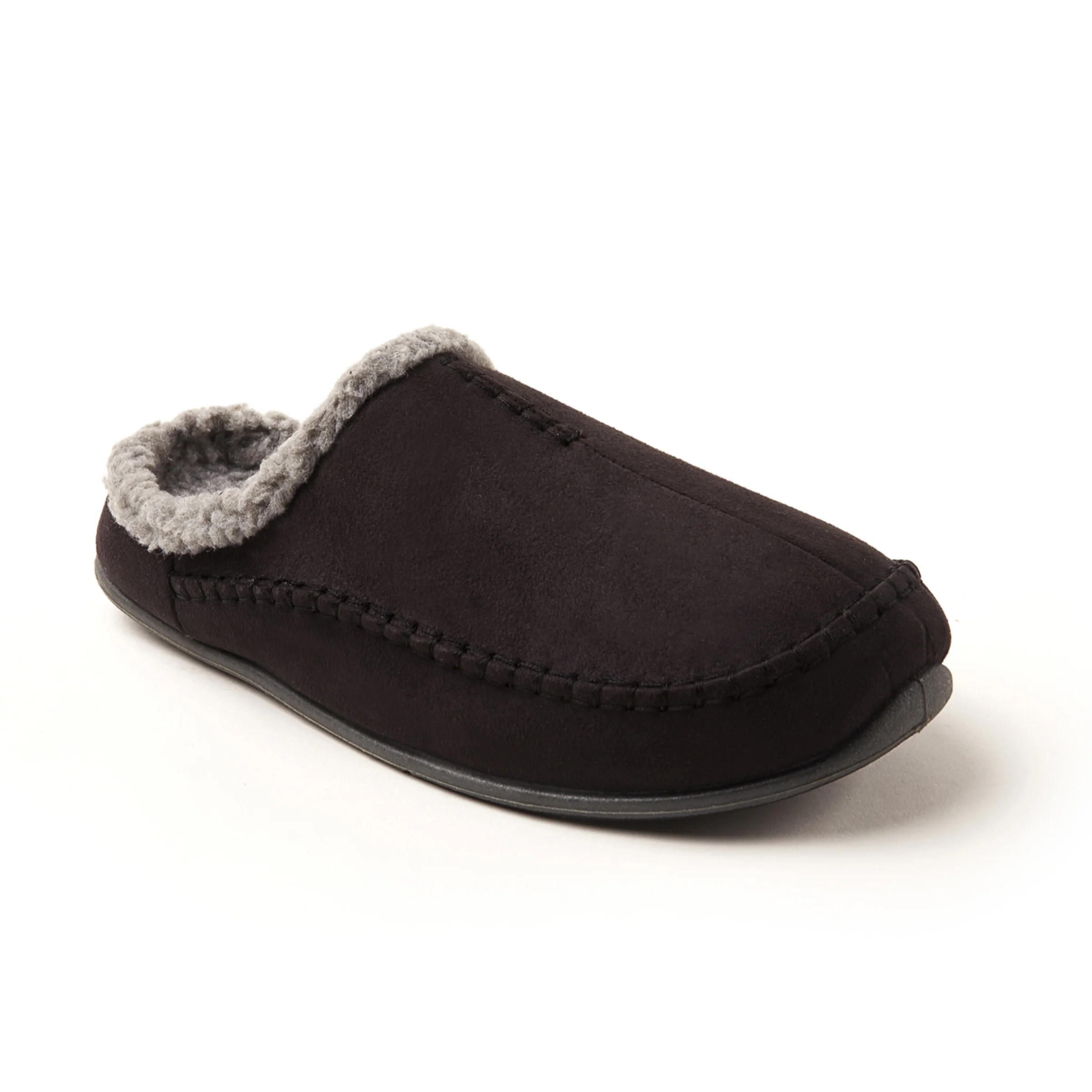 Deer Stags Unisex Nordic Microsuede Slipper - Black - 14 Wide