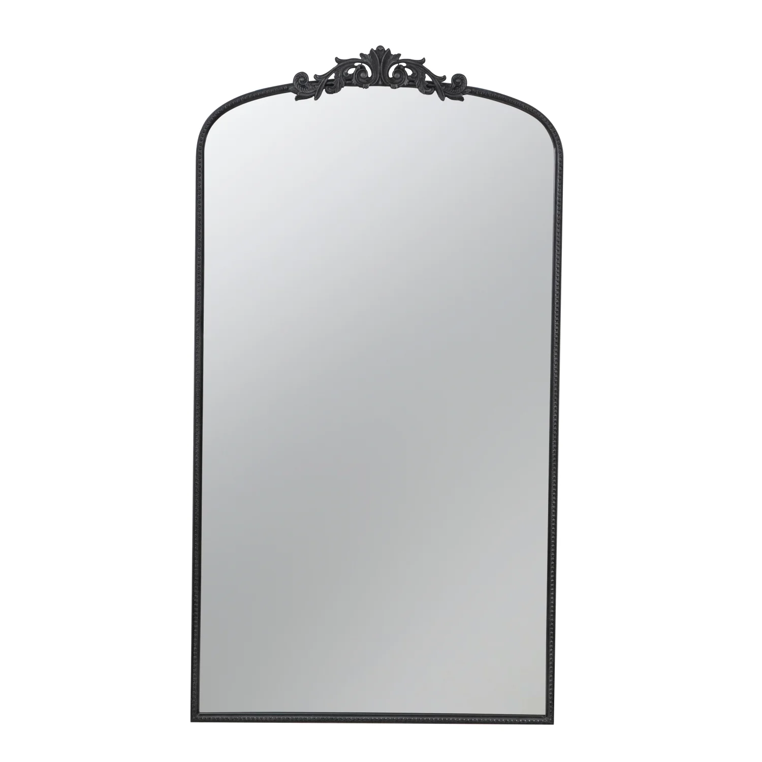 DremFaryoyo 66” x 36” Full Length Mirror  Arched Mirror Hanging or Leaning Against Wall  Large Black Mirror  Room