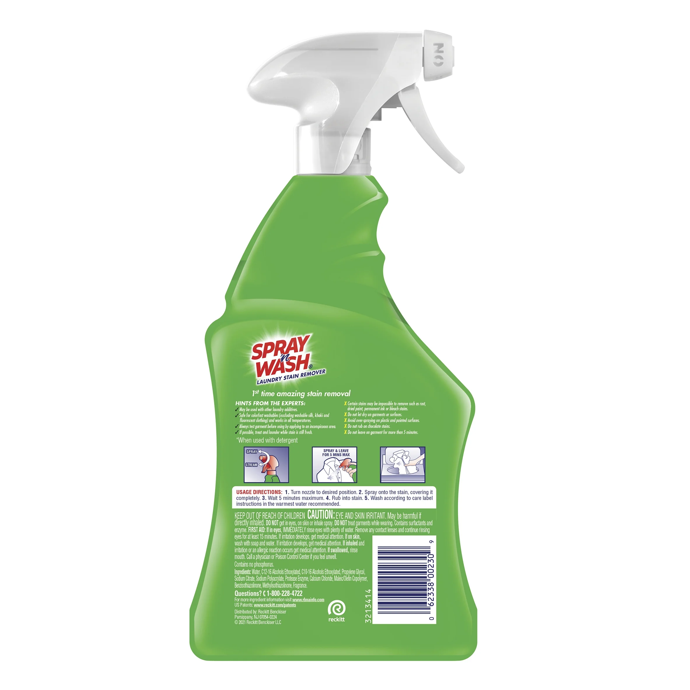 Spray 'n Wash Pre-Treat Laundry Stain Remover, 22 FL Oz Bottle (Pack of 4)
