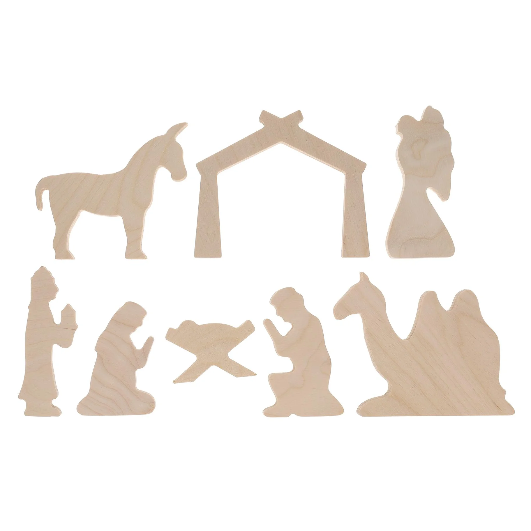 Good Wood Crate Set Nativity Scene 8pc